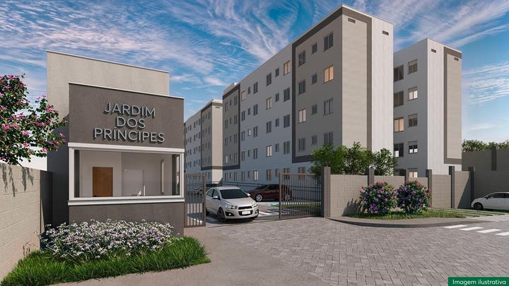 Fachada Resid. Jardim dos Pr&iacute;ncipes MRV Joinville