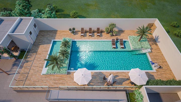 Piscina Terrazo Villa Augusta MRV Guarulhos