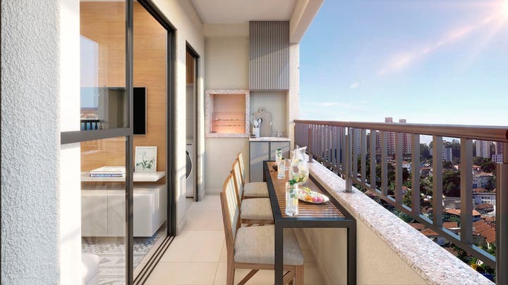 Varanda Terrazo Di Dante MRV S&atilde;o Jos&eacute; dos Campos