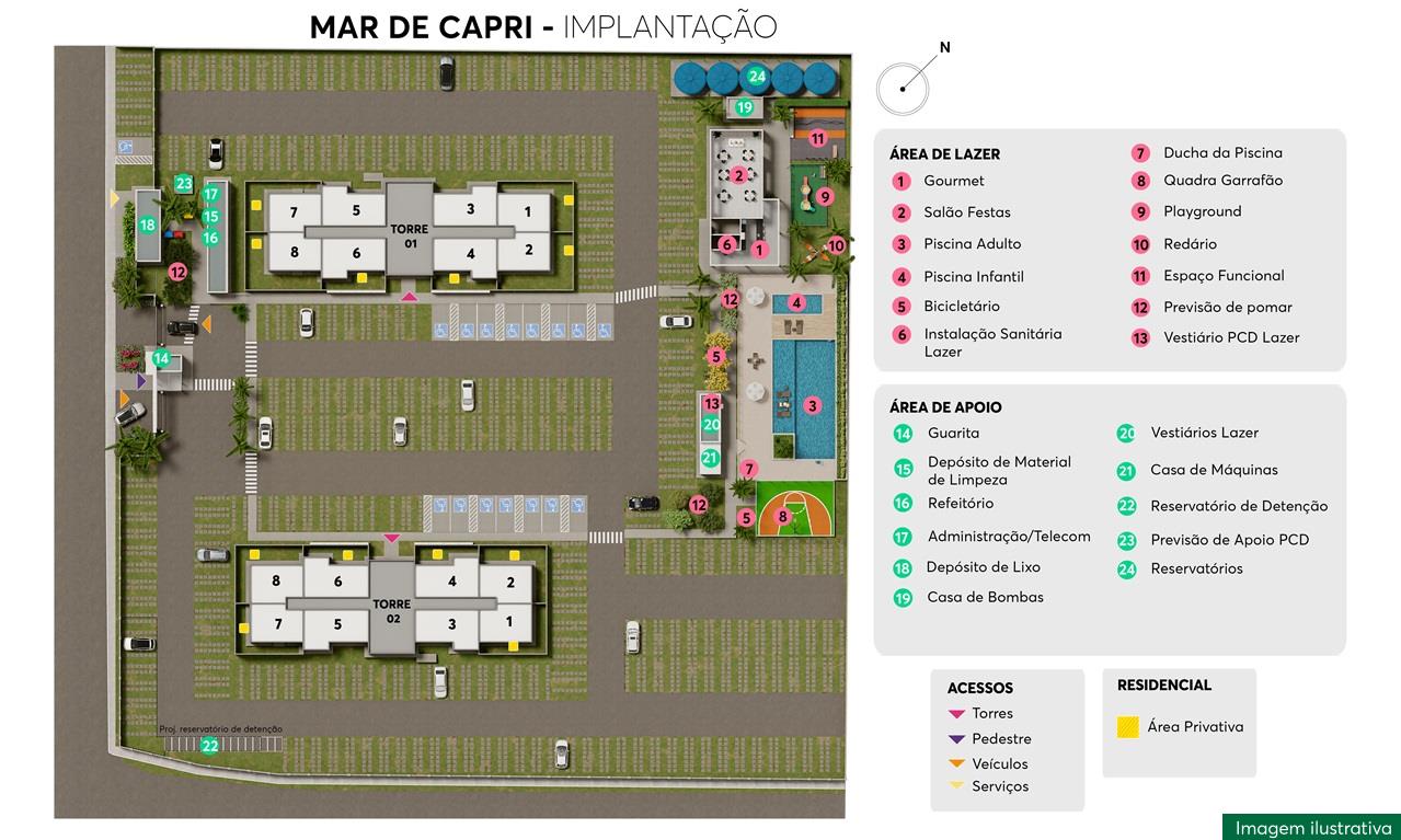 Implantação Mar de Capri MRV Maceió
