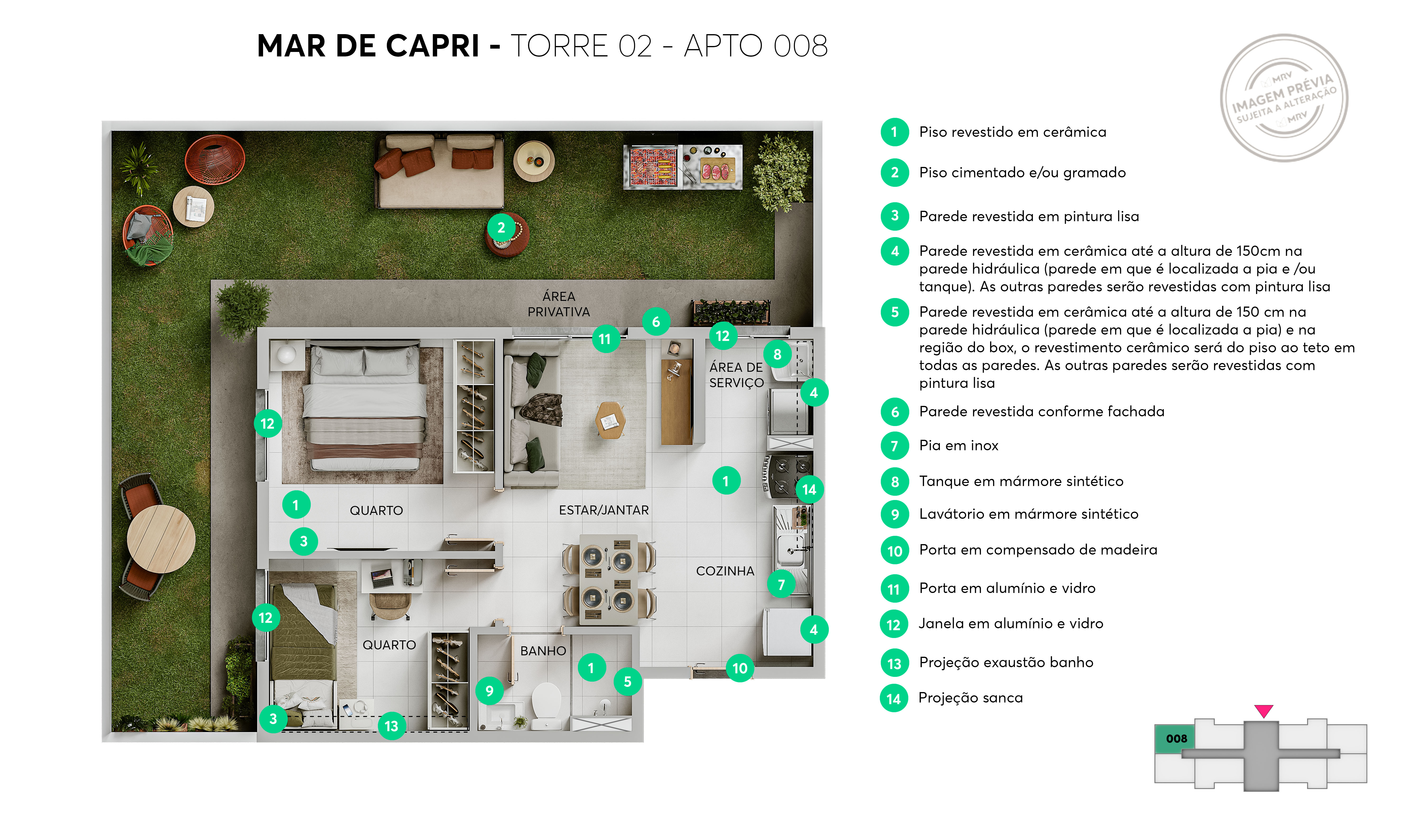 Planta Mar de Capri MRV Maceió