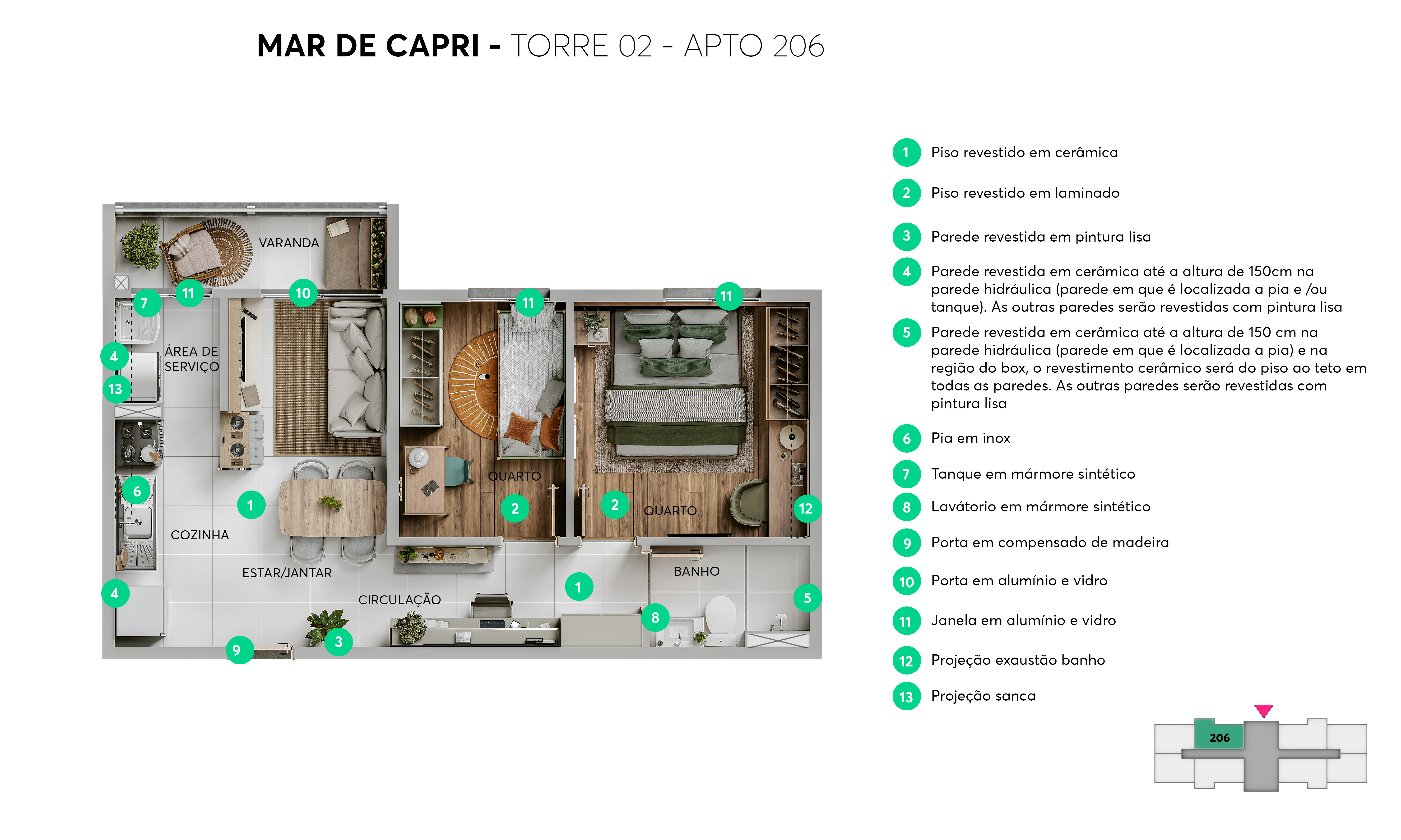 Planta Mar de Capri MRV Maceió