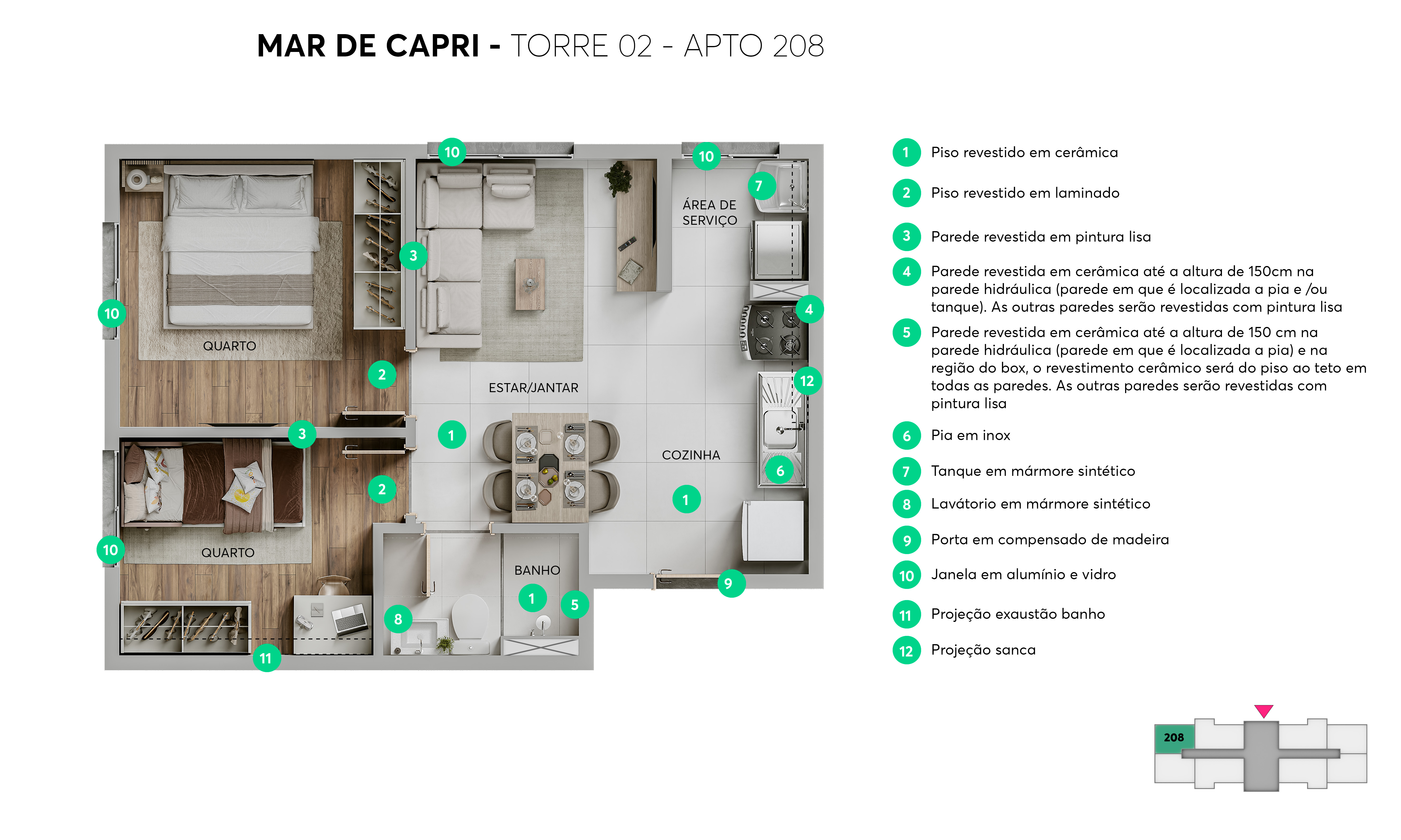 Planta Mar de Capri MRV Maceió