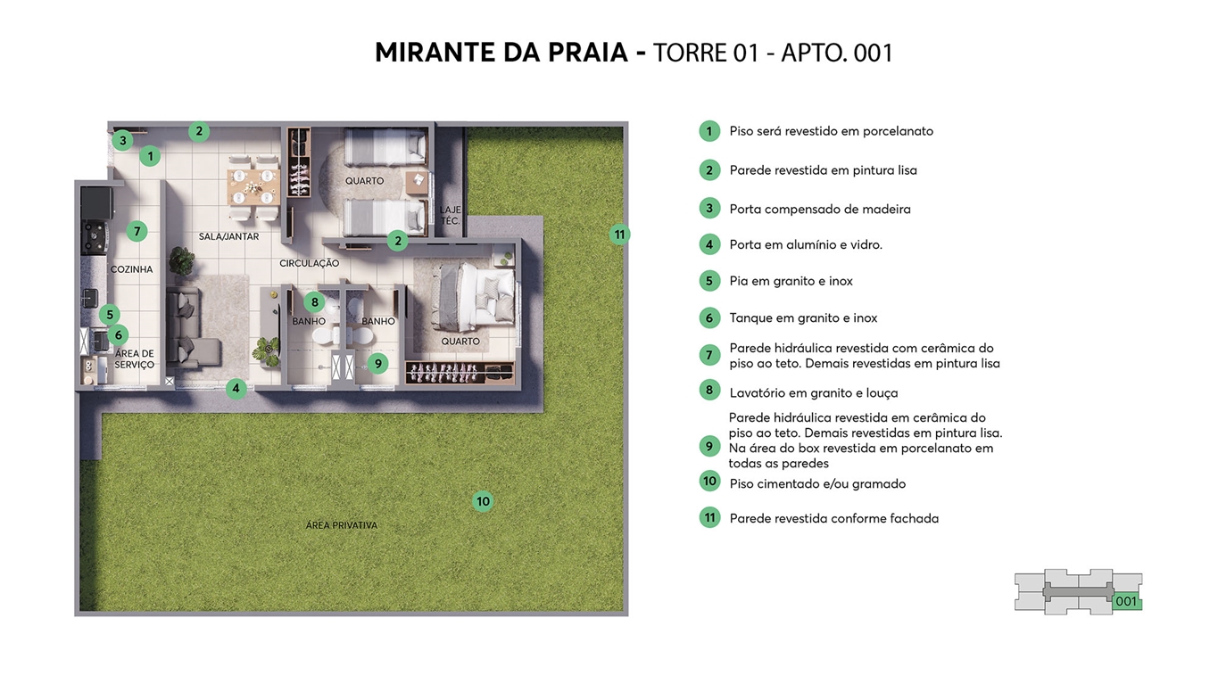 Planta Mirante da Praia MRV Maceio