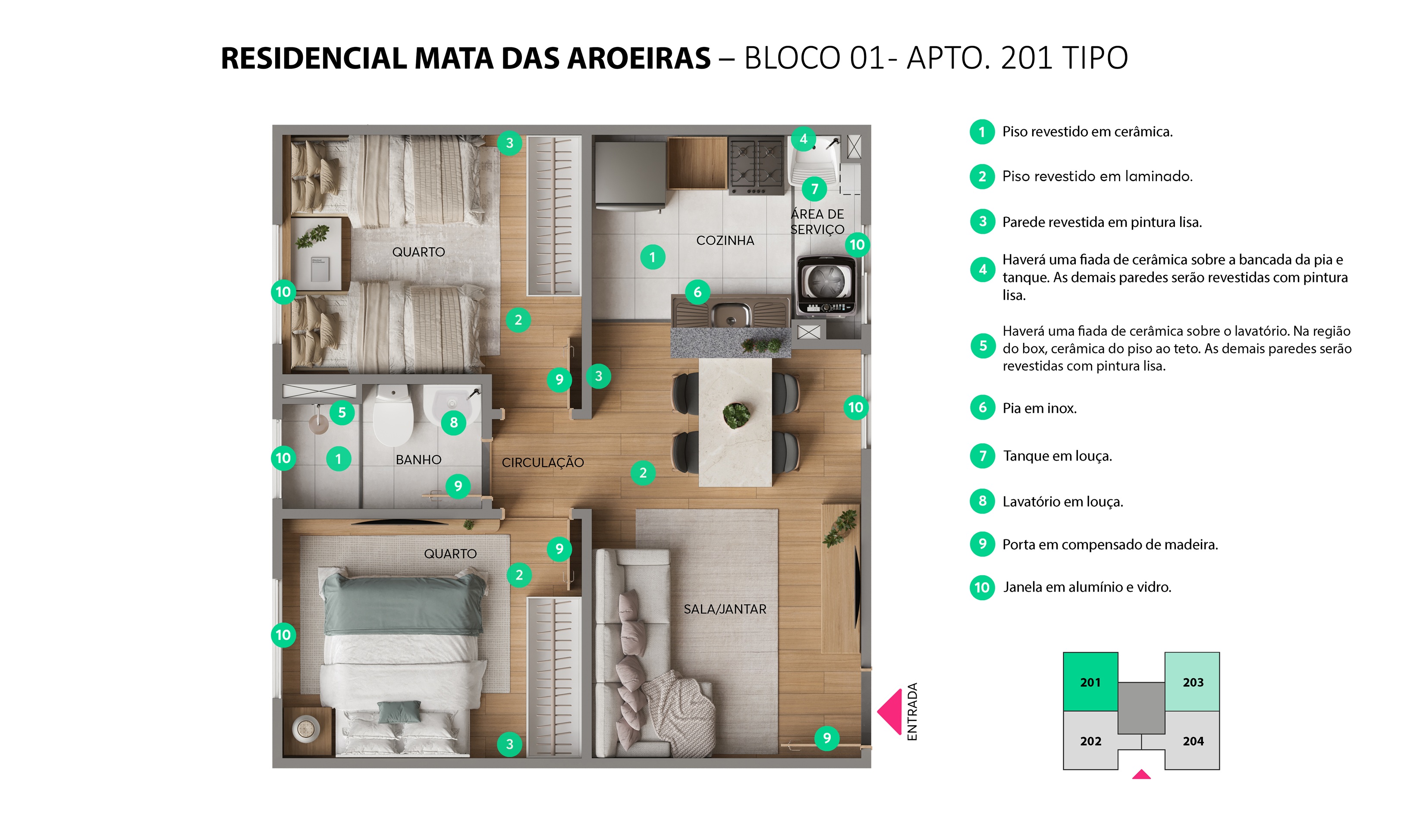 Planta Residencial Mata das Aroeiras MRV Maceió