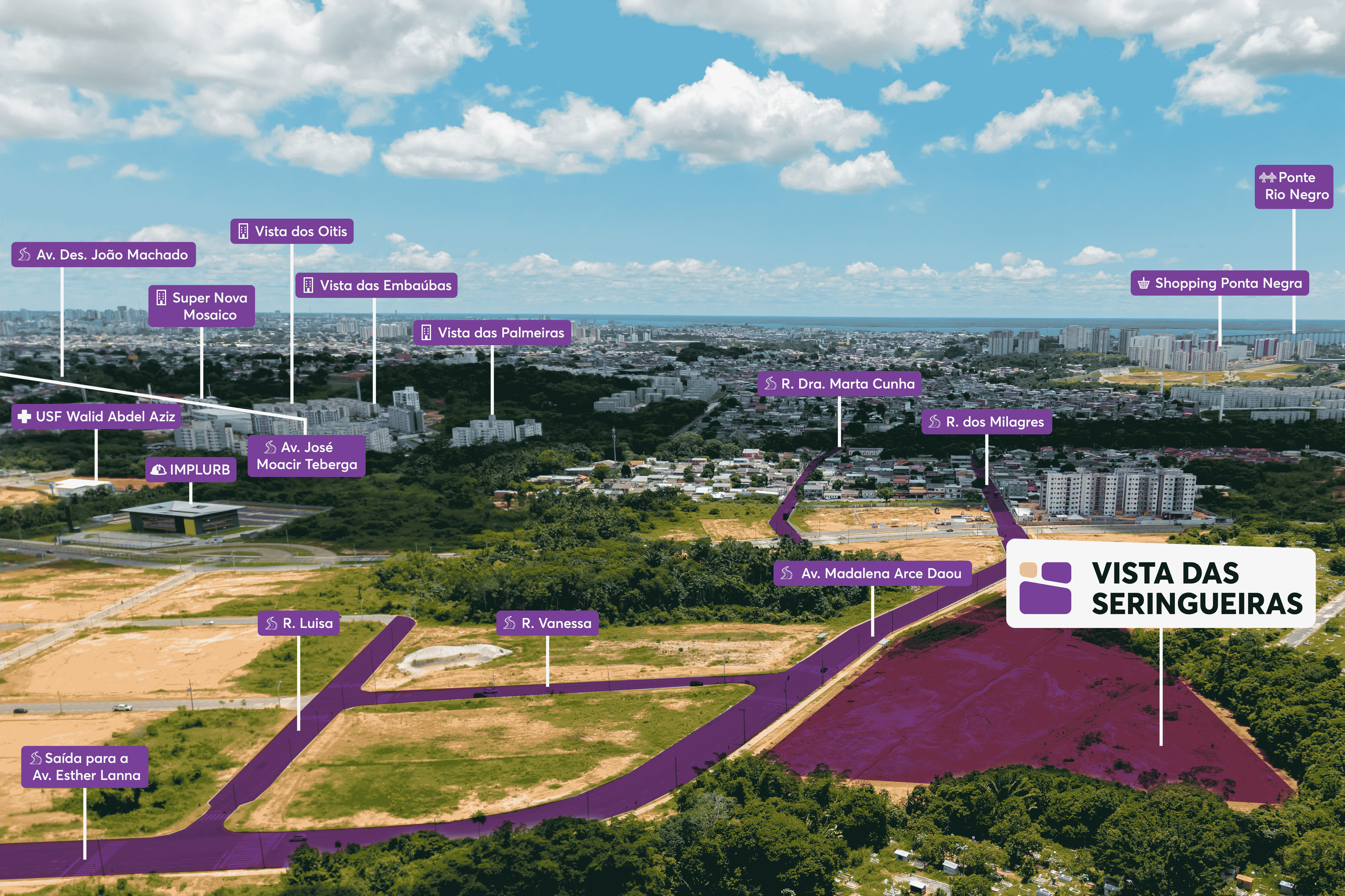 Imagem aérea Vista das Seringueiras MRV Manaus