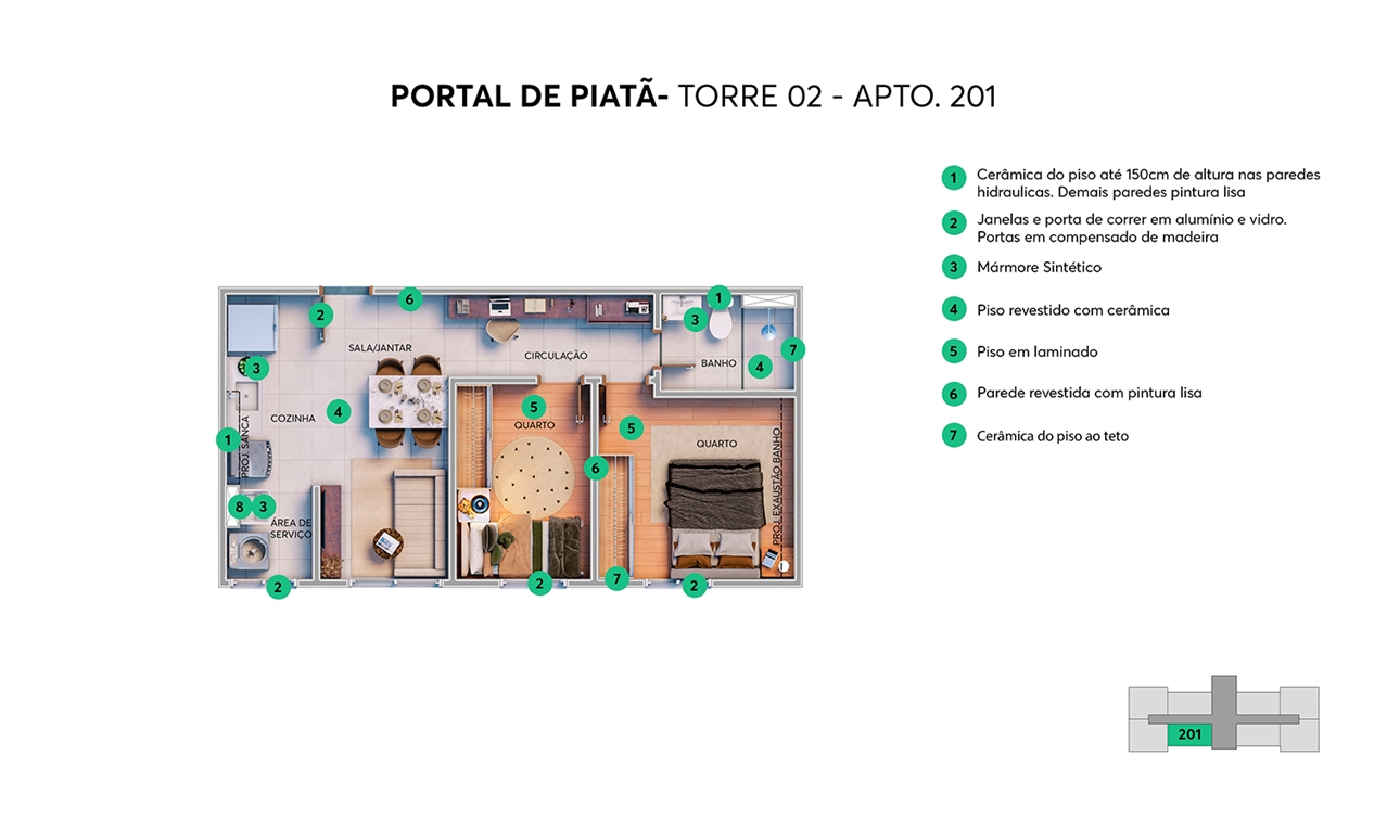 Planta Portal de Piatã MRV Salvador