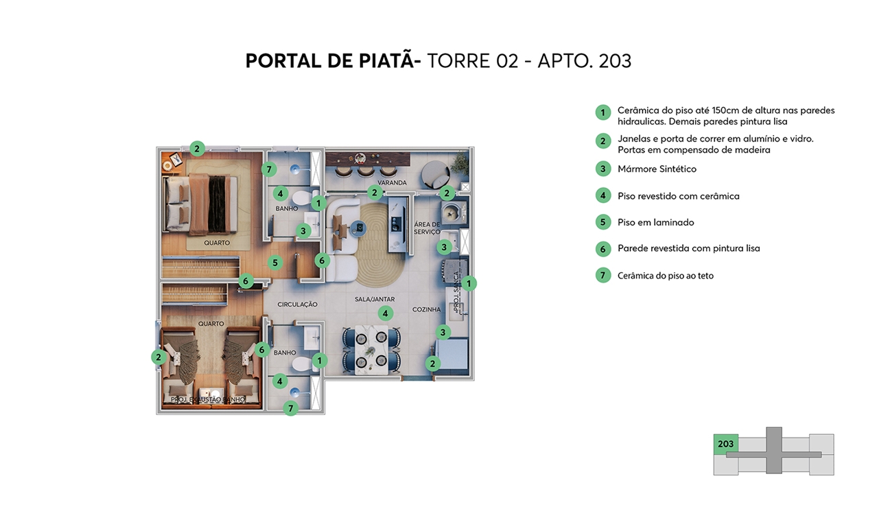 Planta Portal de Piatã MRV Salvador