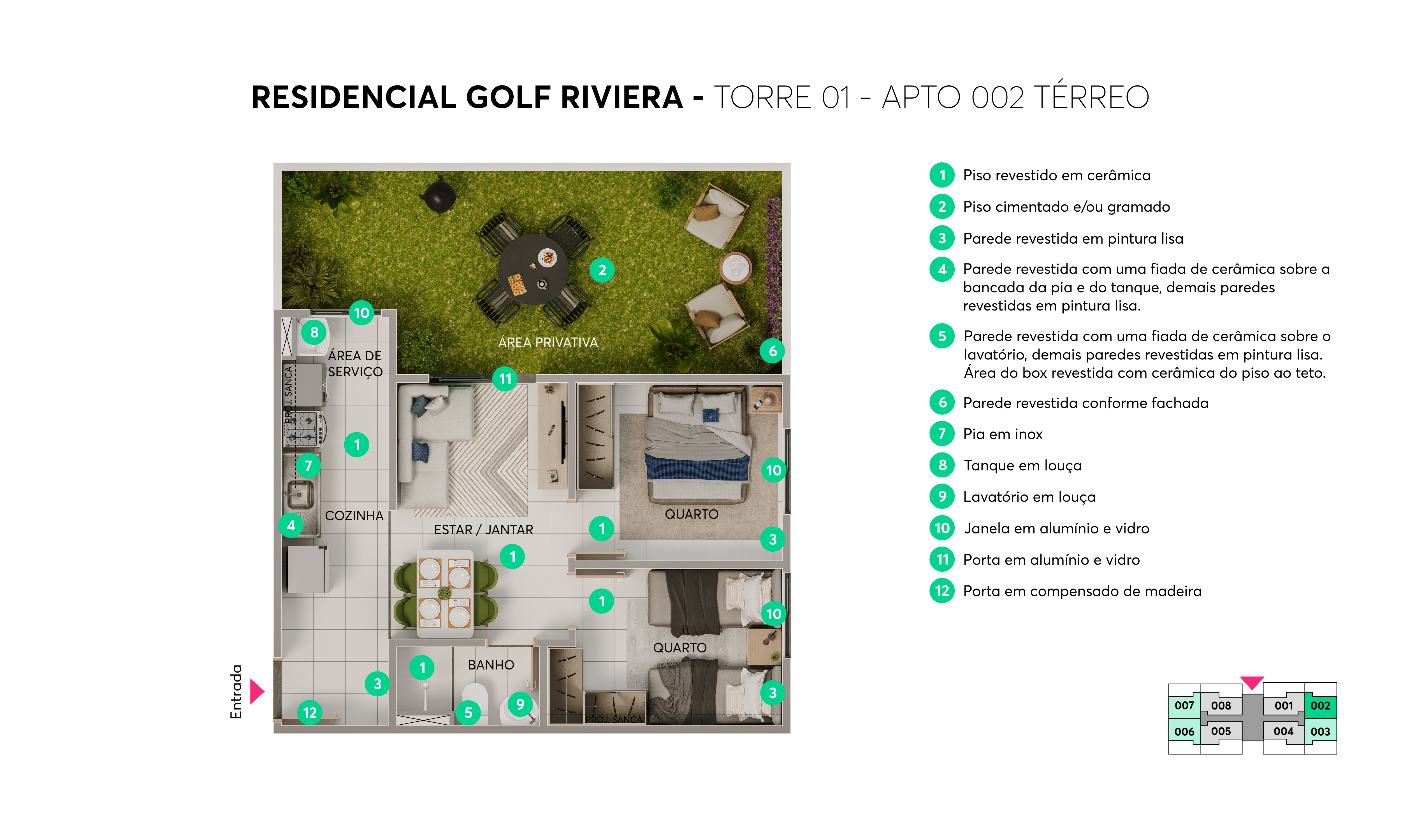 Plantas Residencial Golf Riviera MRV Salvador