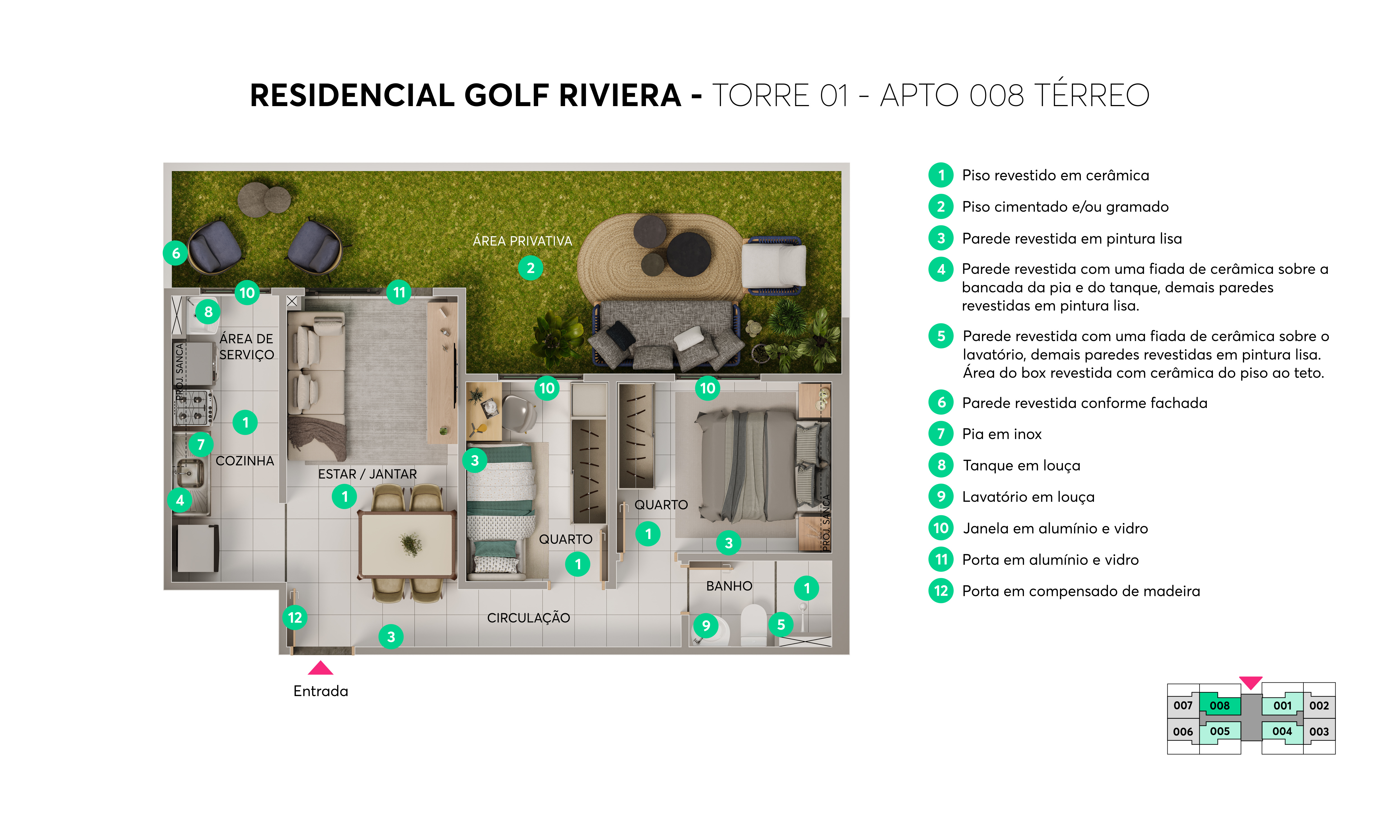 Plantas Residencial Golf Riviera MRV Salvador