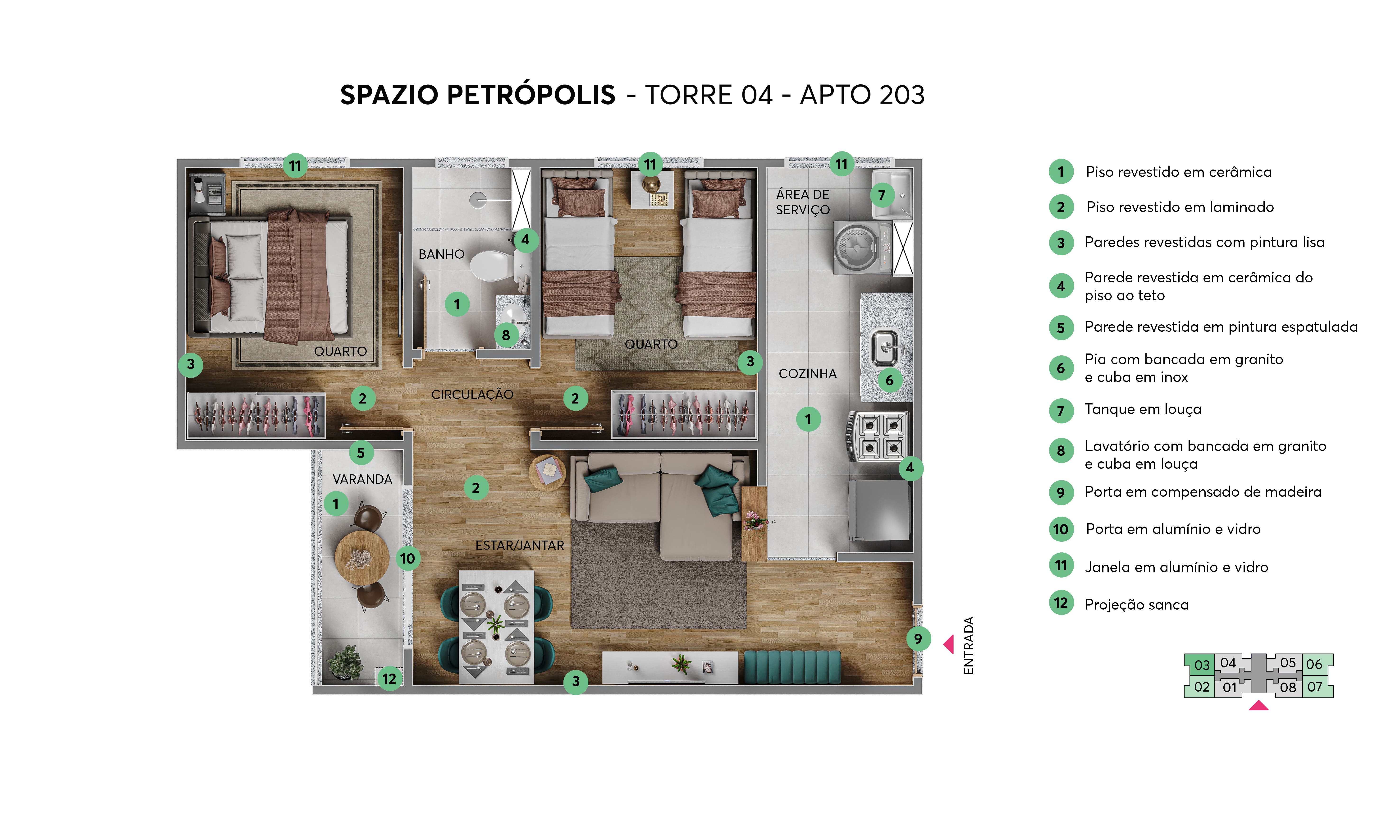 Planta Spazio Petrópolis MRV Salvador