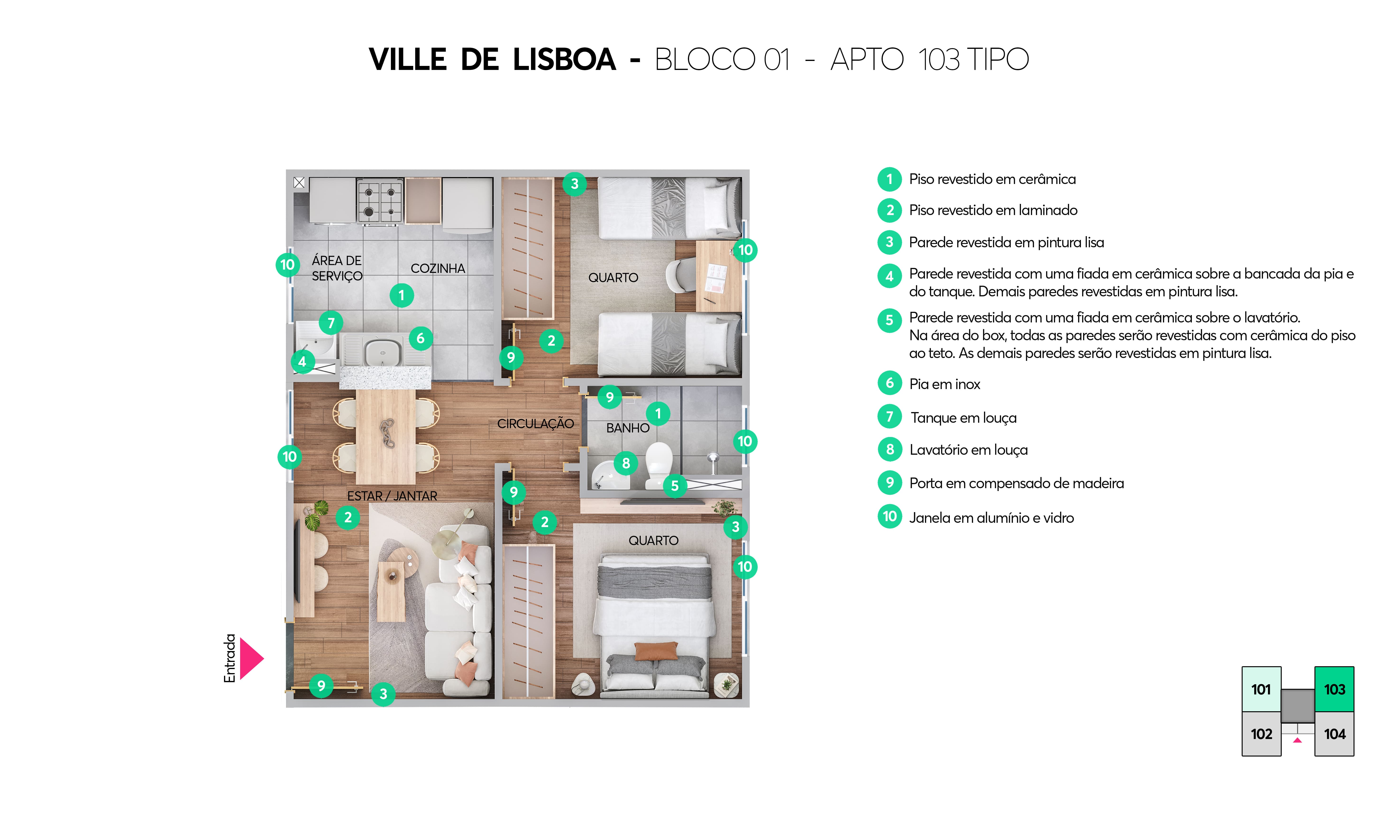 Planta Ville de Lisboa Caucaia MRV