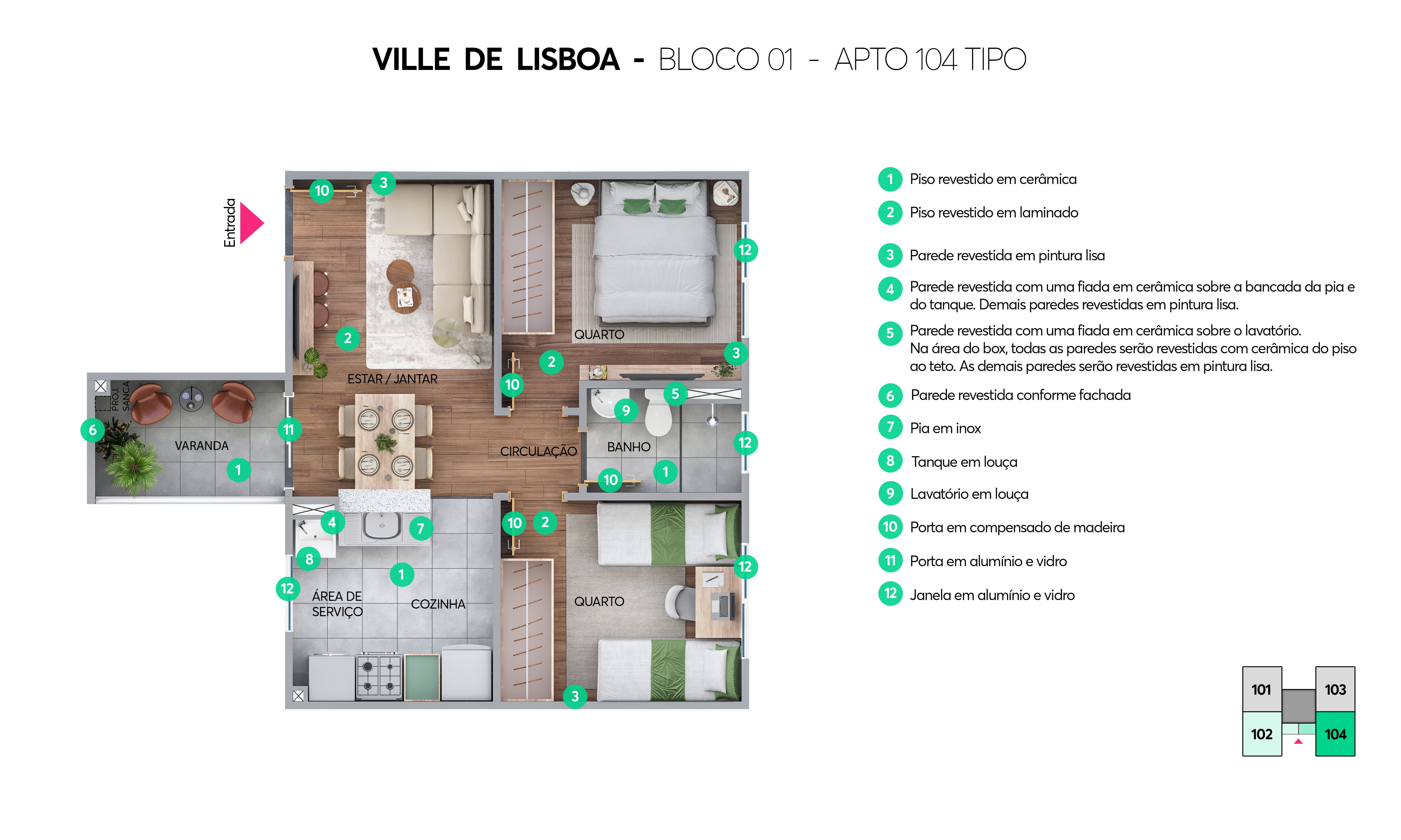 Planta Ville de Lisboa Caucaia MRV
