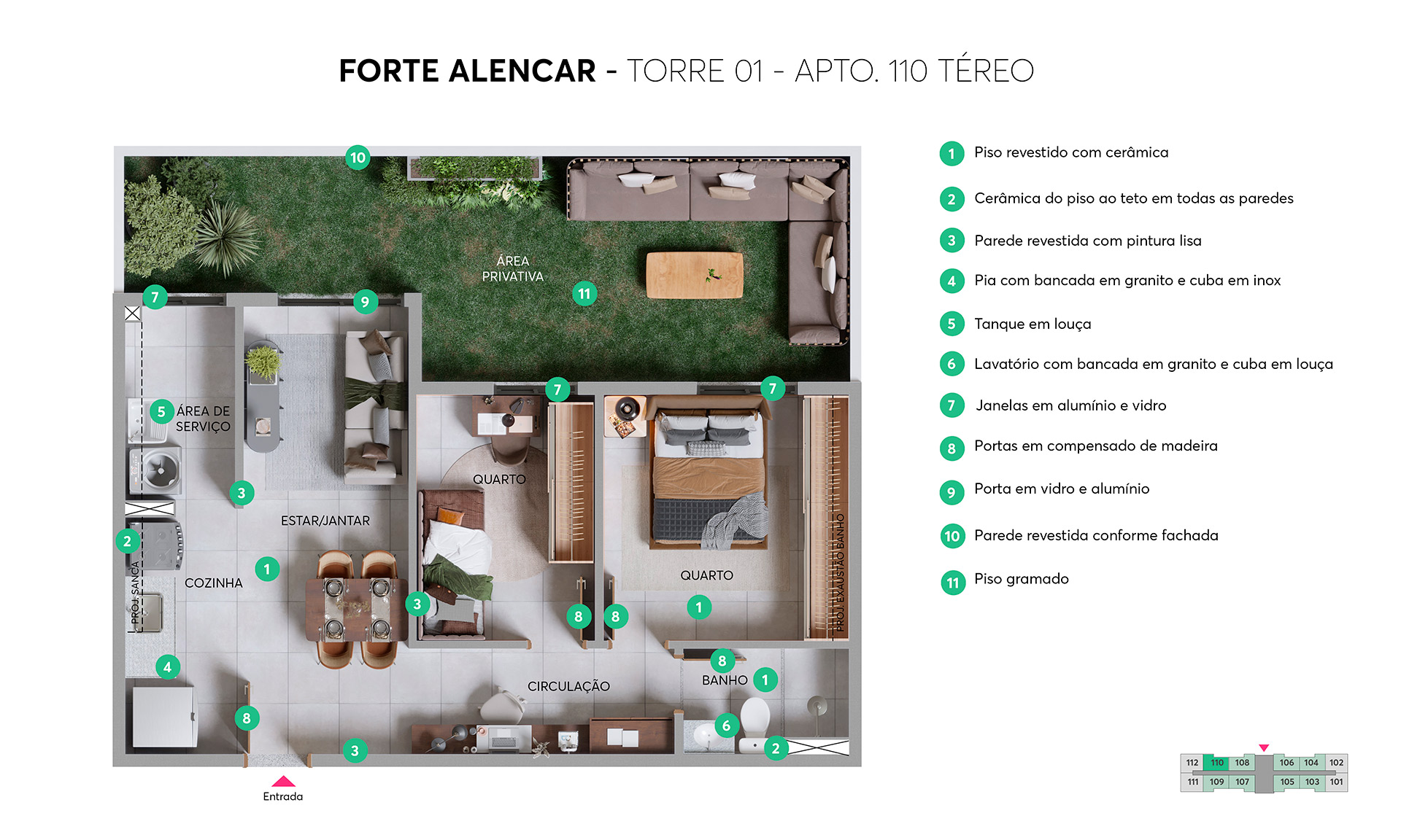 Planta Forte Alencar MRV Fortaleza