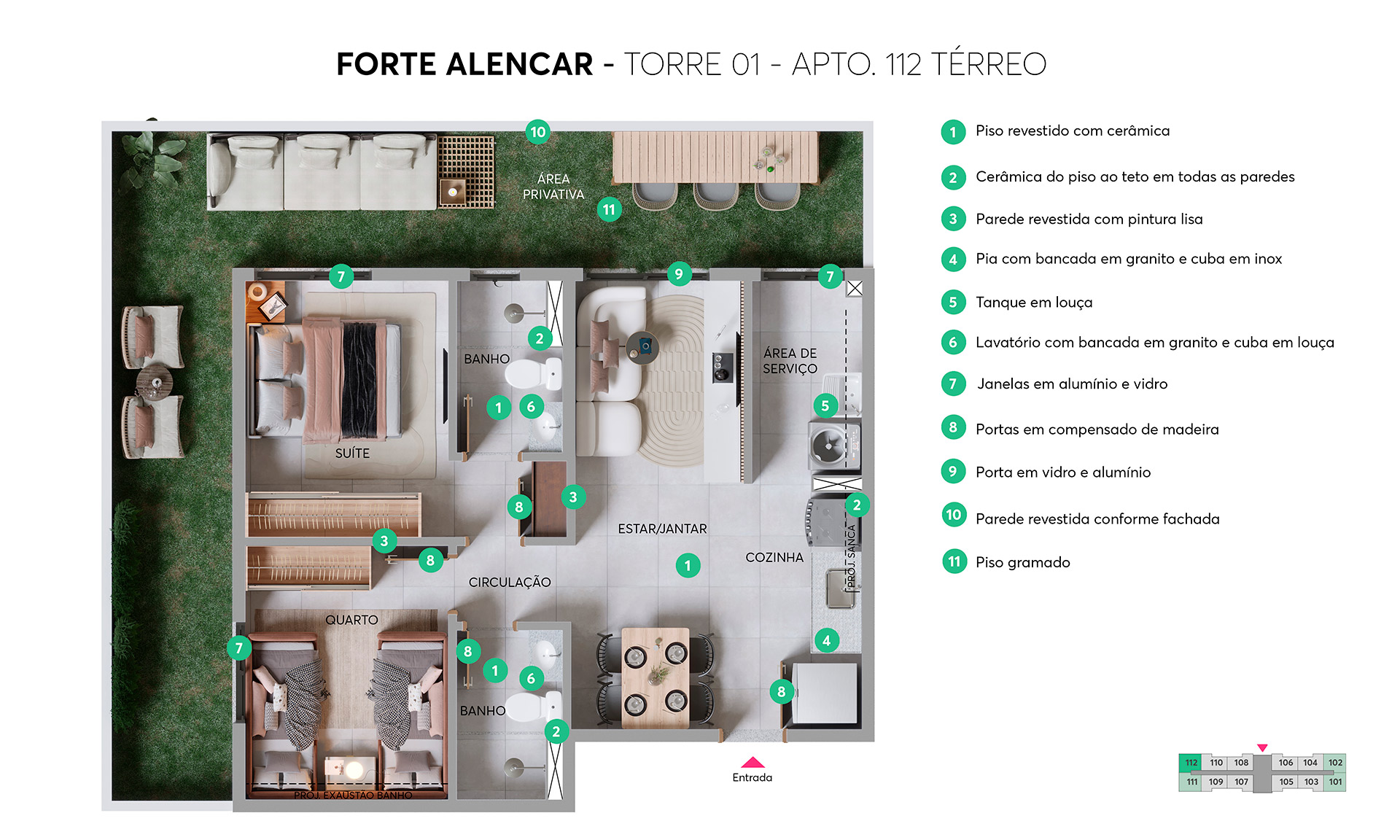 Planta Forte Alencar MRV Fortaleza