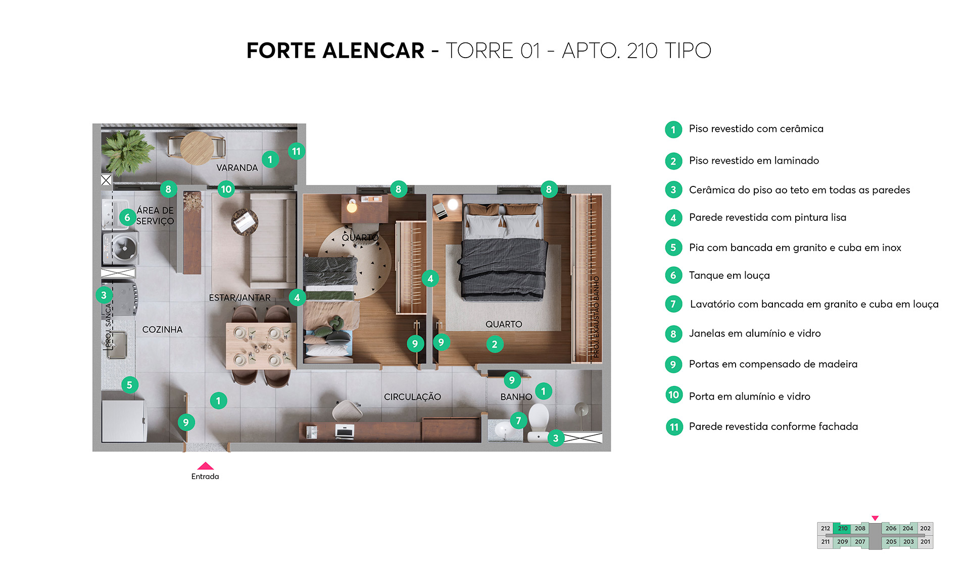 Planta Forte Alencar MRV Fortaleza