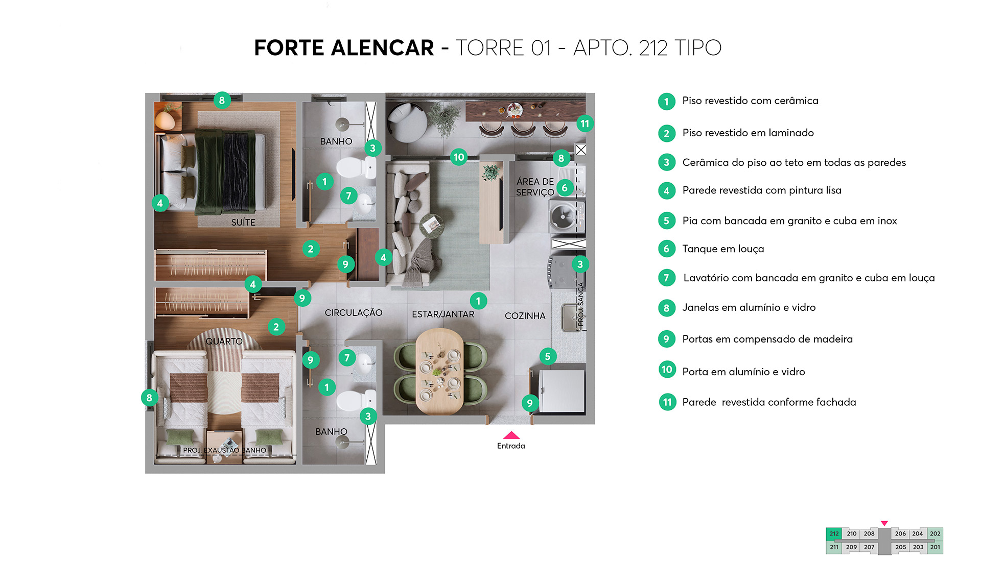 Planta Forte Alencar MRV Fortaleza