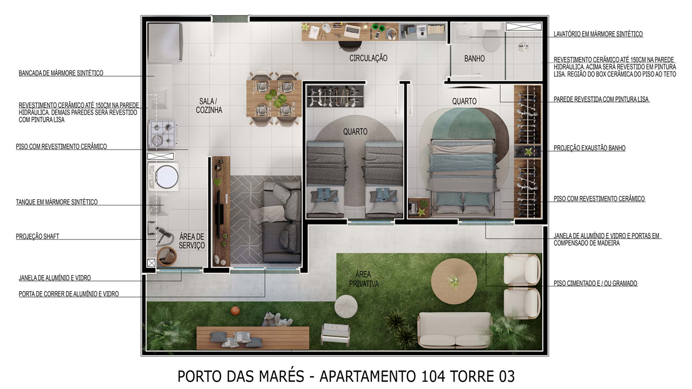 Planta Porto das Marés MRV Fortaleza