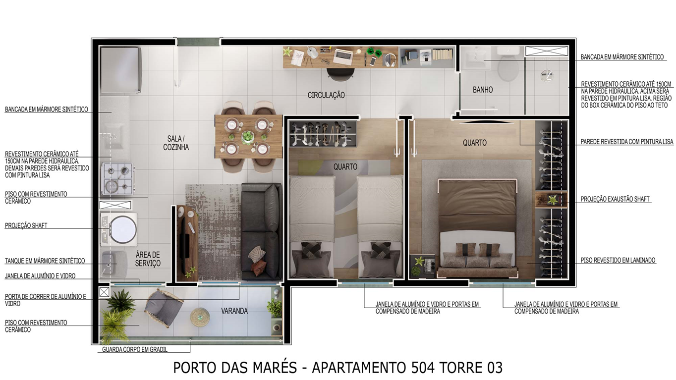 Planta Porto das Marés MRV Fortaleza