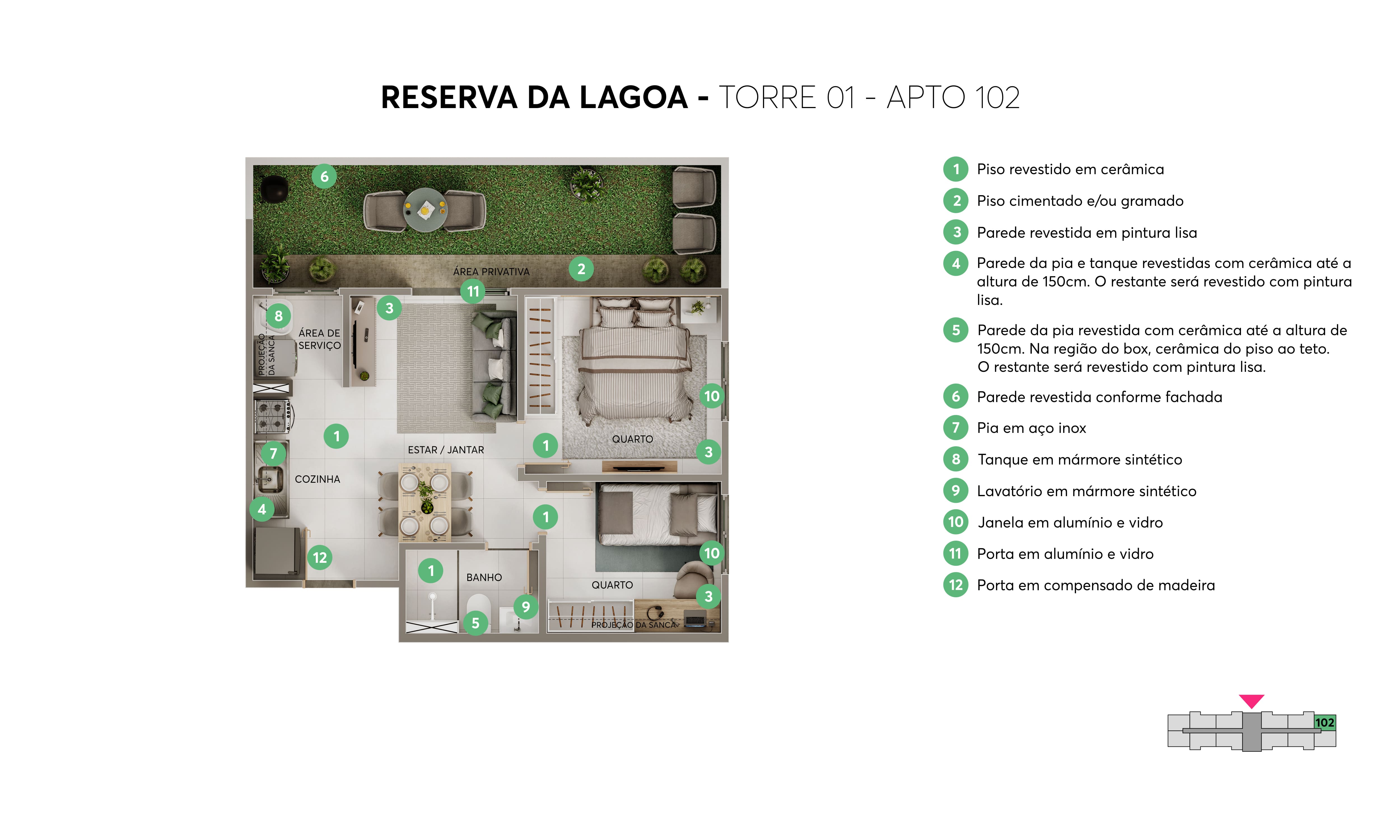 Planta Reserva da Lagoa MRV Fortaleza
