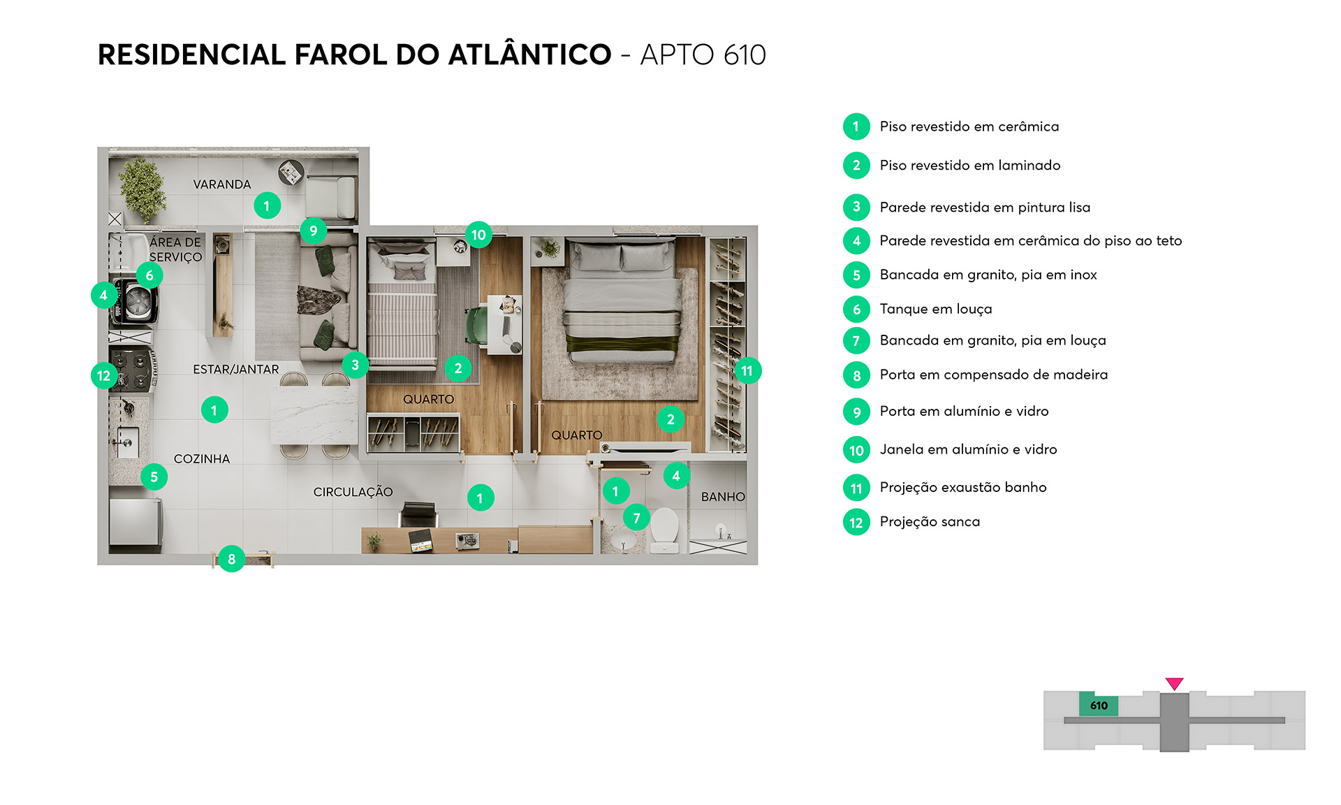 Planta Resid. Farol do Atlântico MRV Fortaleza