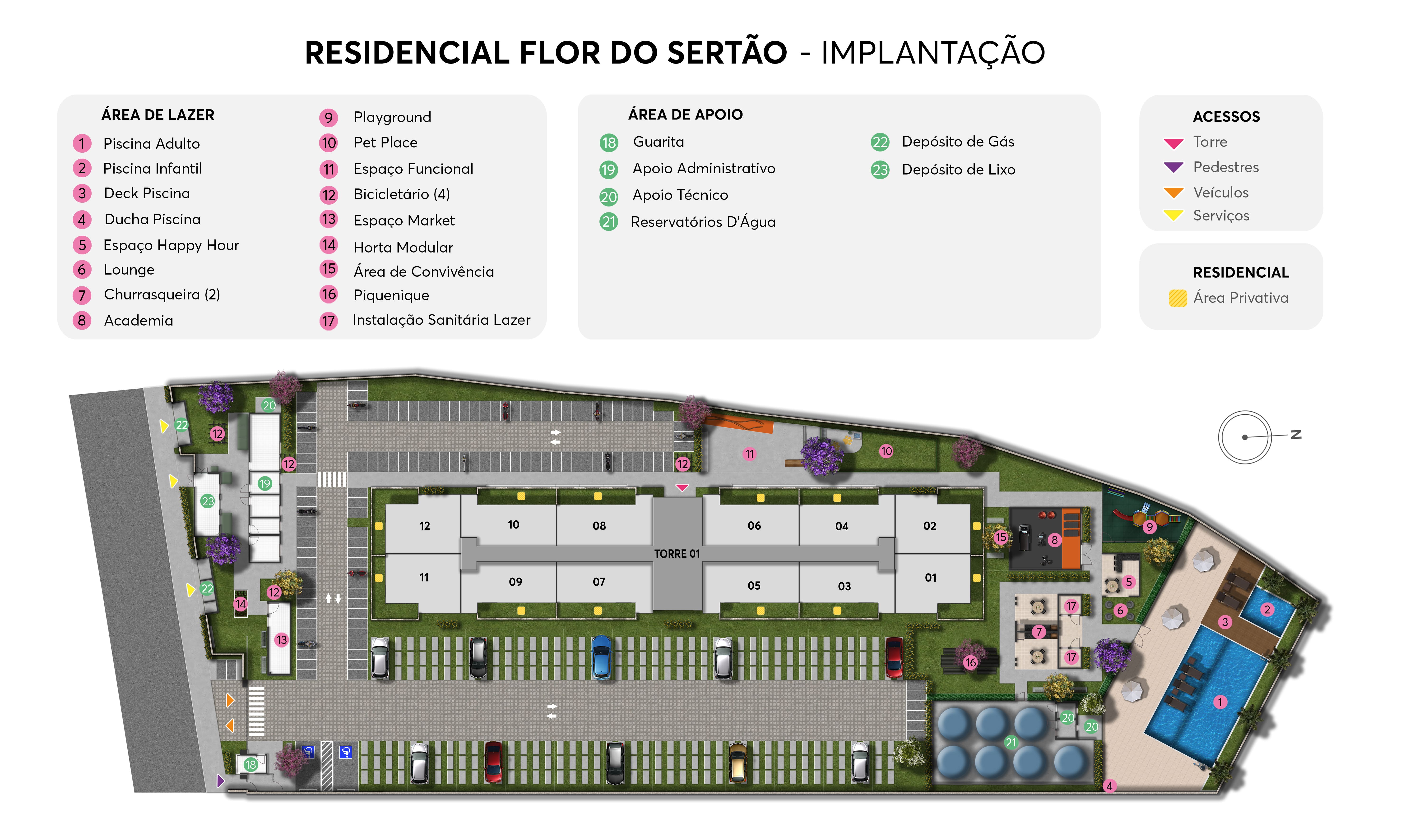 Implantação Resid. Flor do Sertão MRV Fortaleza