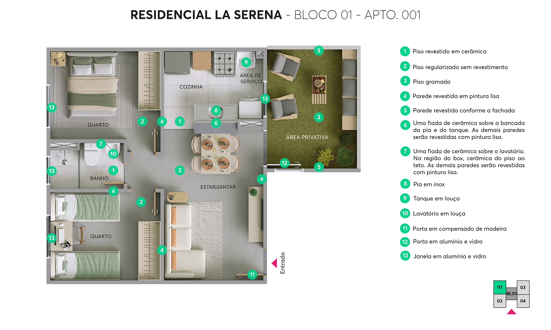Planta Residencial La Serena MRV Fortaleza
