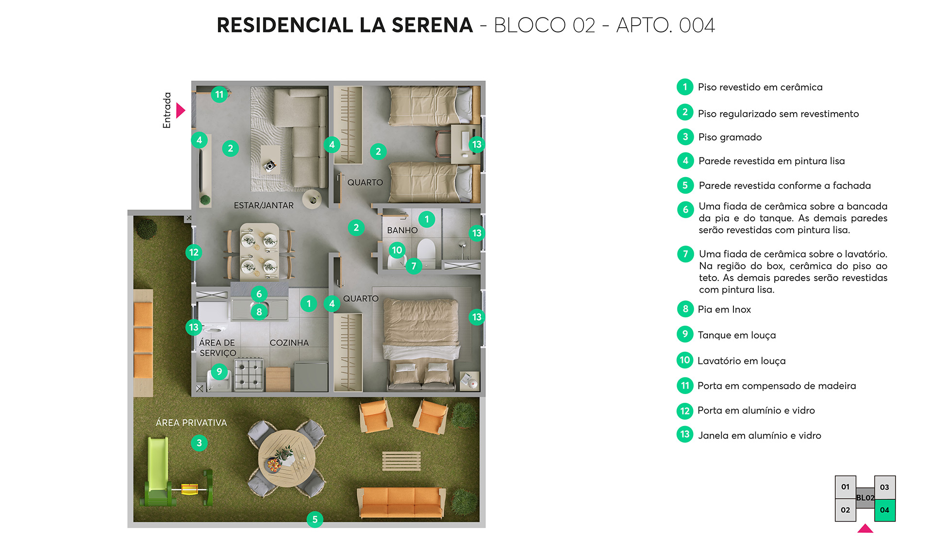 Planta Residencial La Serena MRV Fortaleza