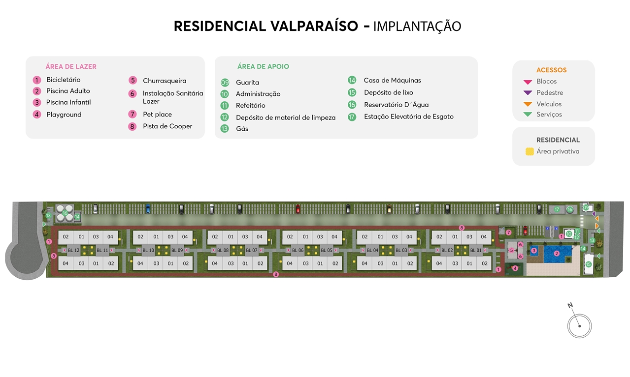 Implantação Res. Valparaíso MRV Fortaleza