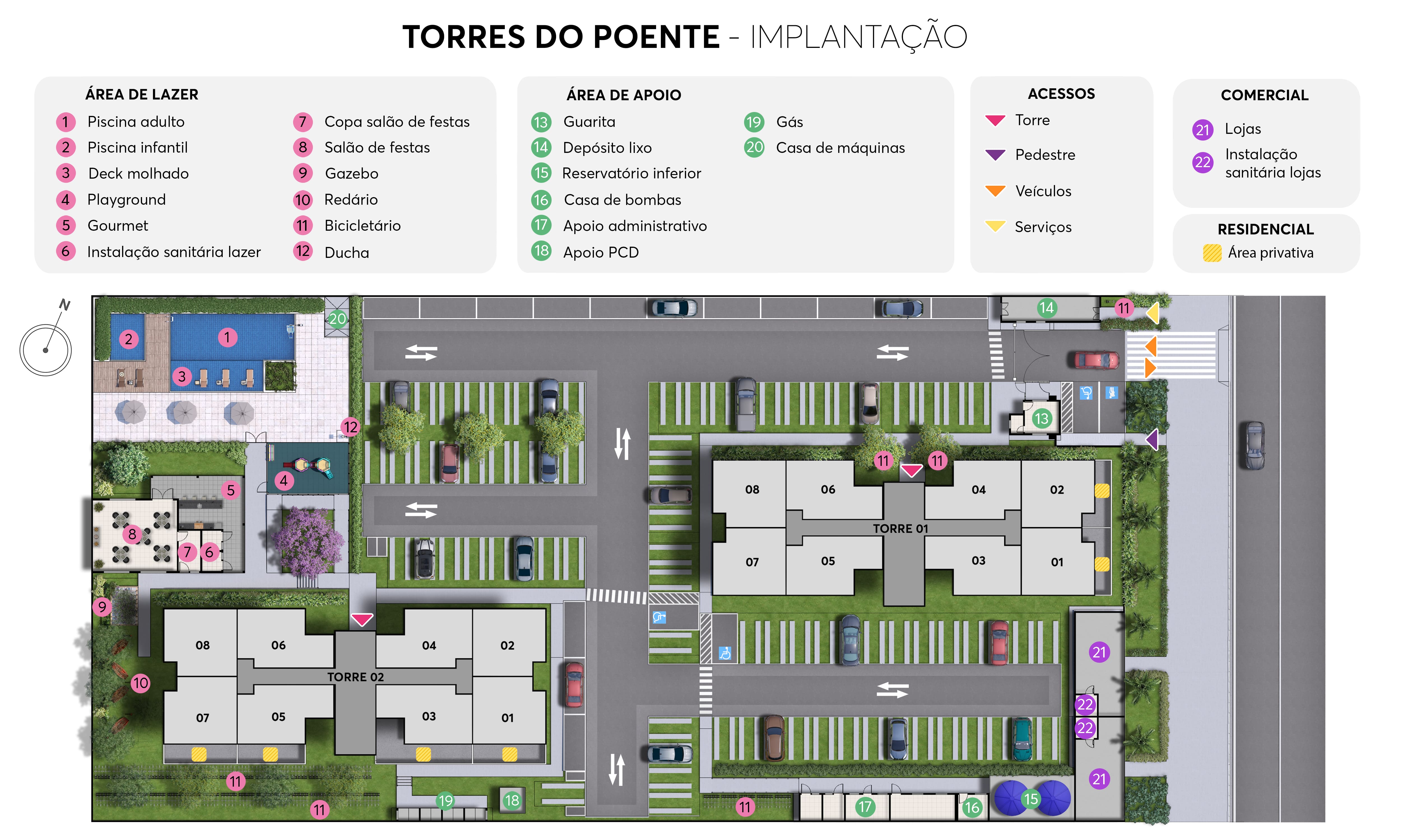 Implantação Torres do Poente MRV Brasília