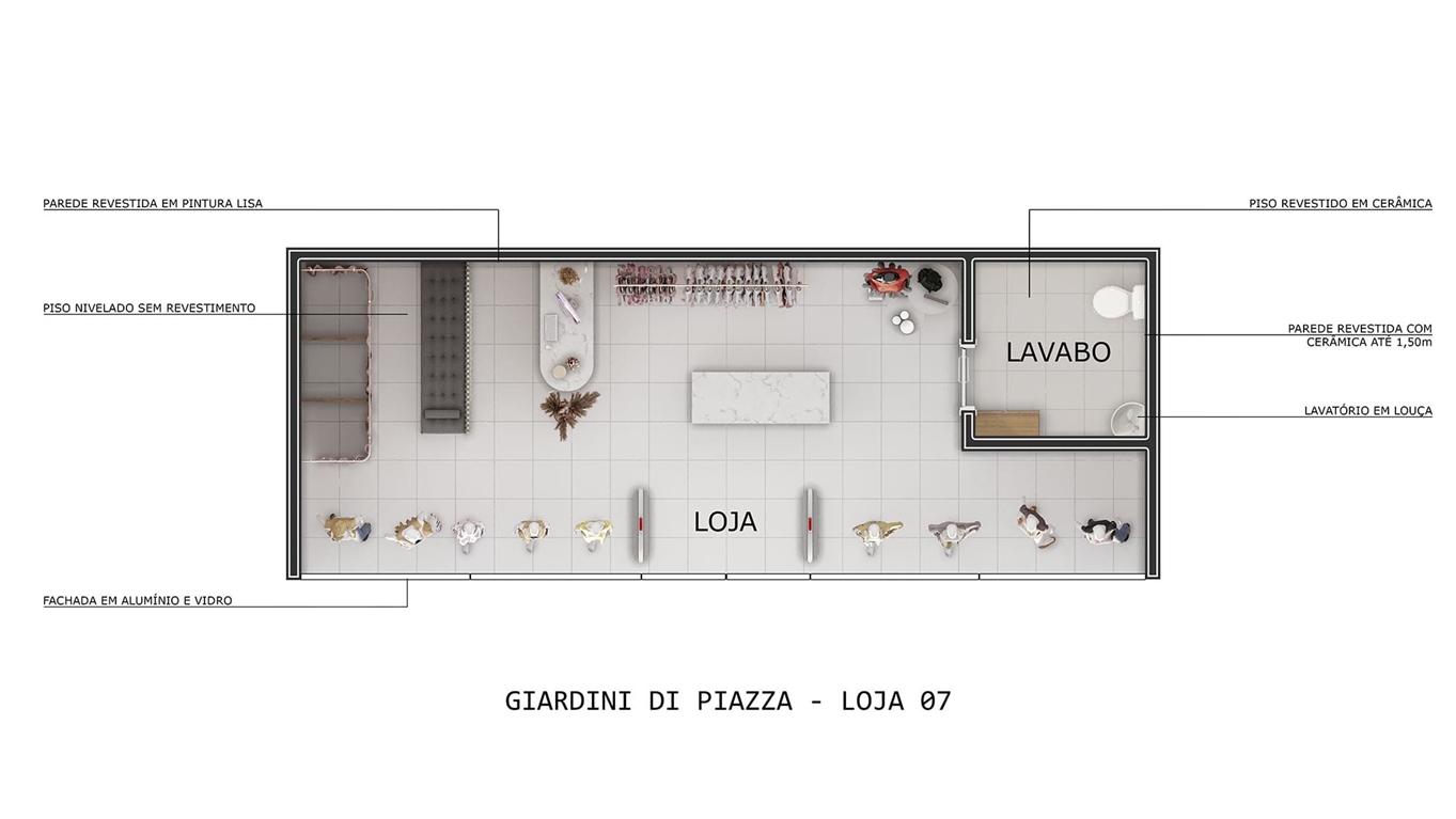 Planta loja Giardini Di Piazza MRV Gama