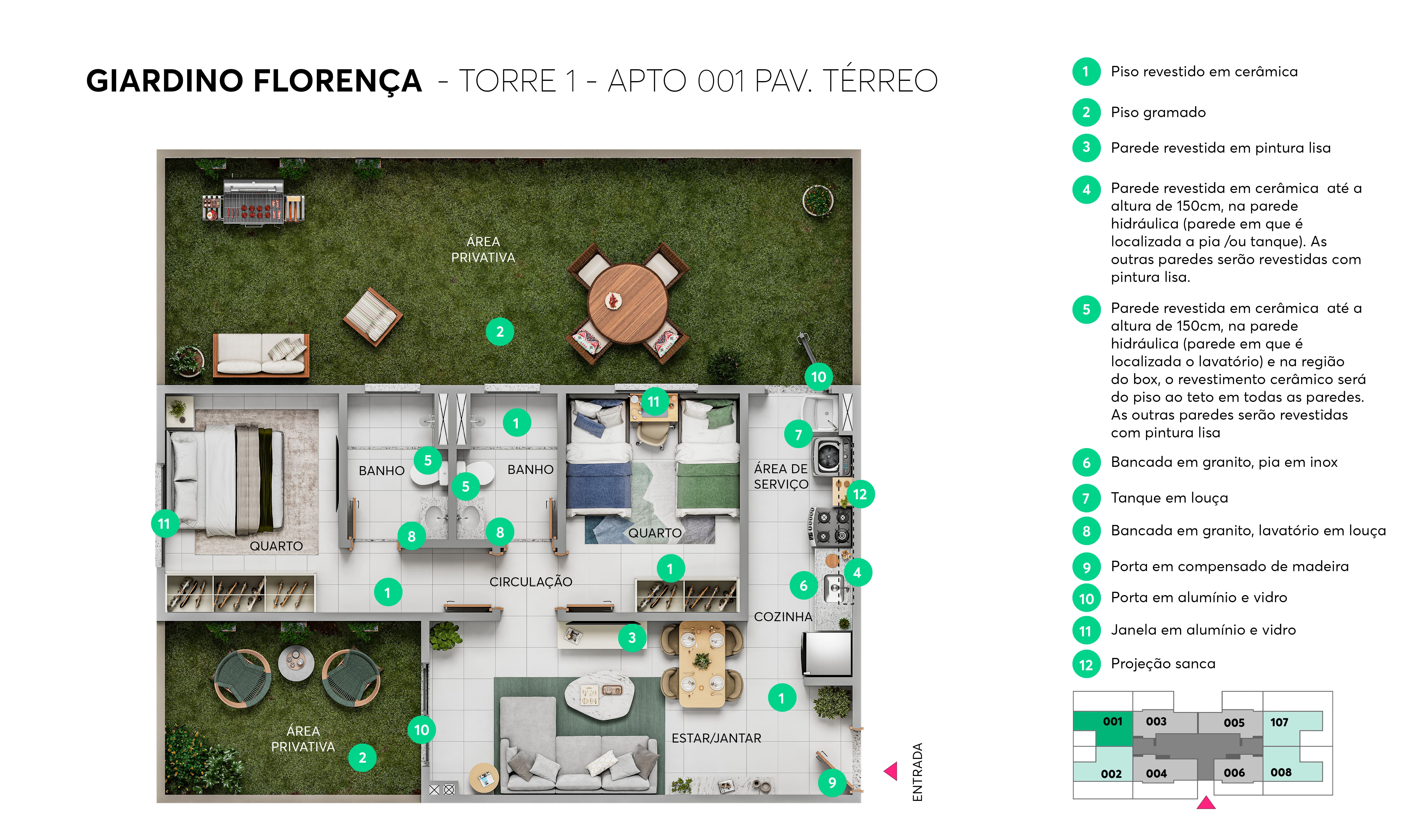 Planta Giardino Florença MRV Serra