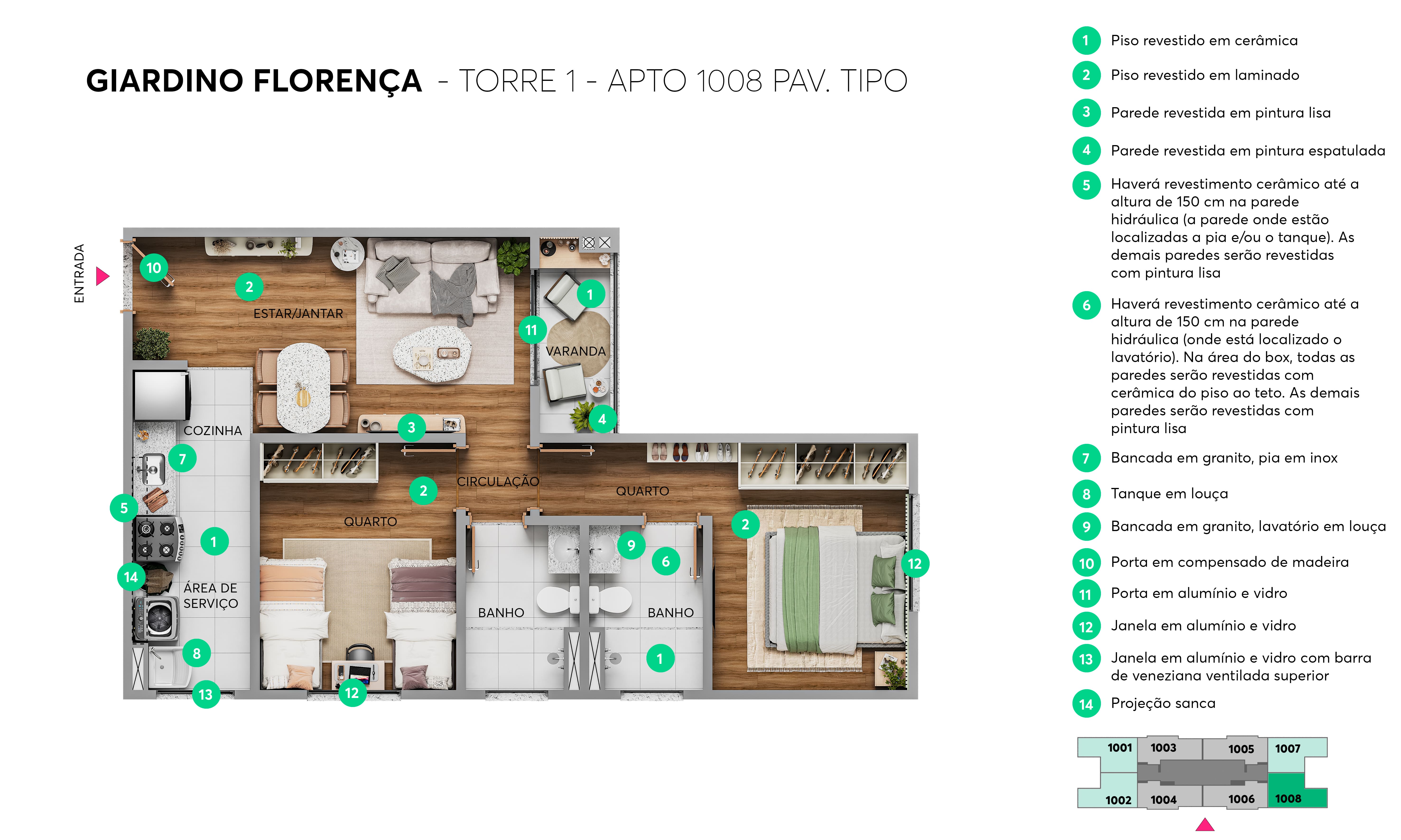 Planta Giardino Florença MRV Serra
