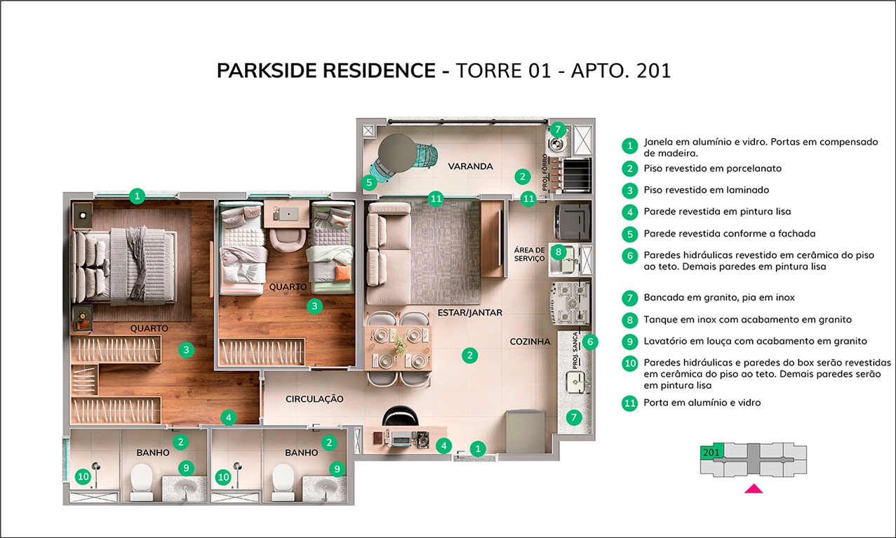 Planta Parkside MRV Serra