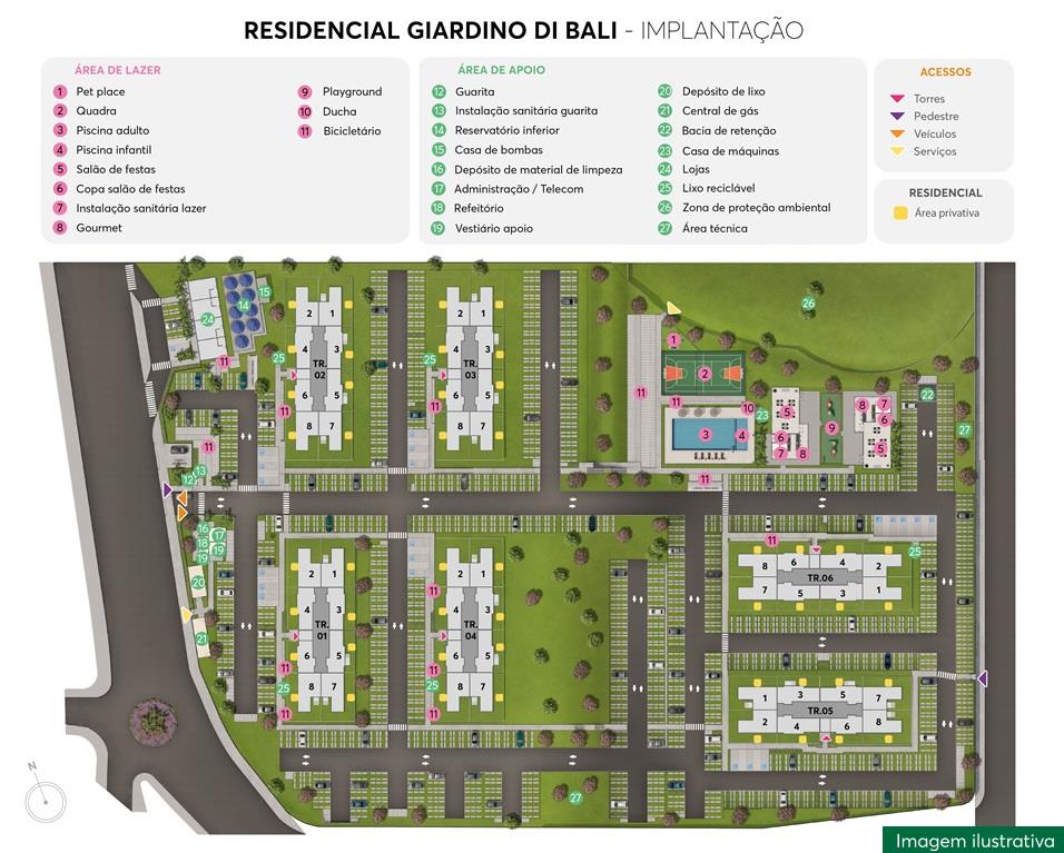 Implantação final Giardino Di Bali MRV Serra
