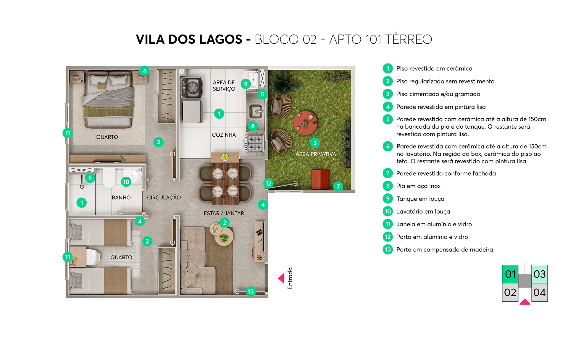 Planta Vila dos Lagos MRV Serra