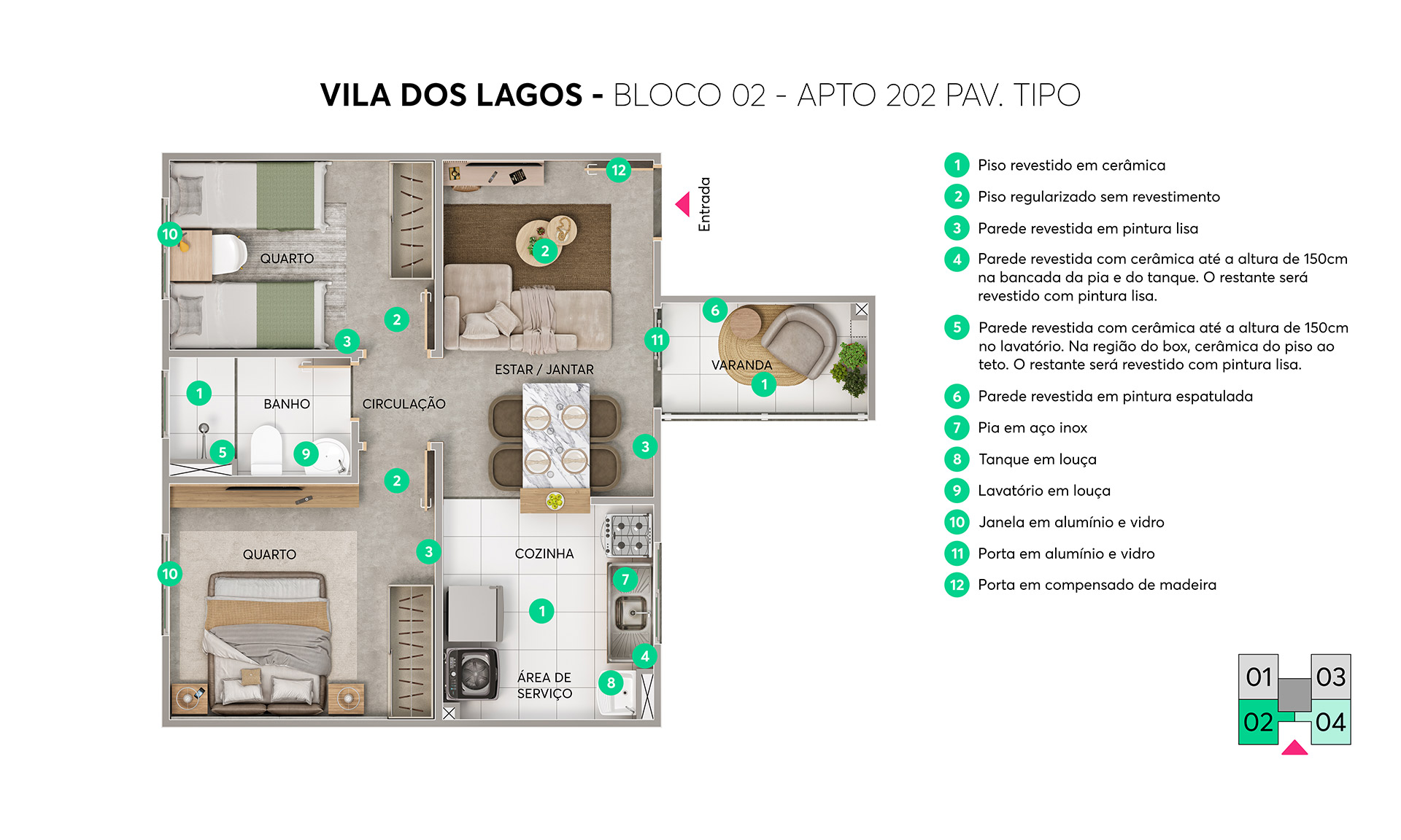 Planta Vila dos Lagos MRV Serra