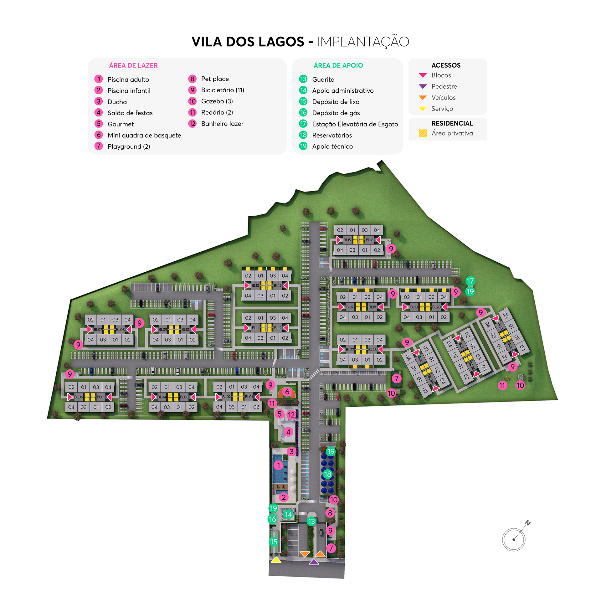 Implantação Vila dos Lagos MRV Serra