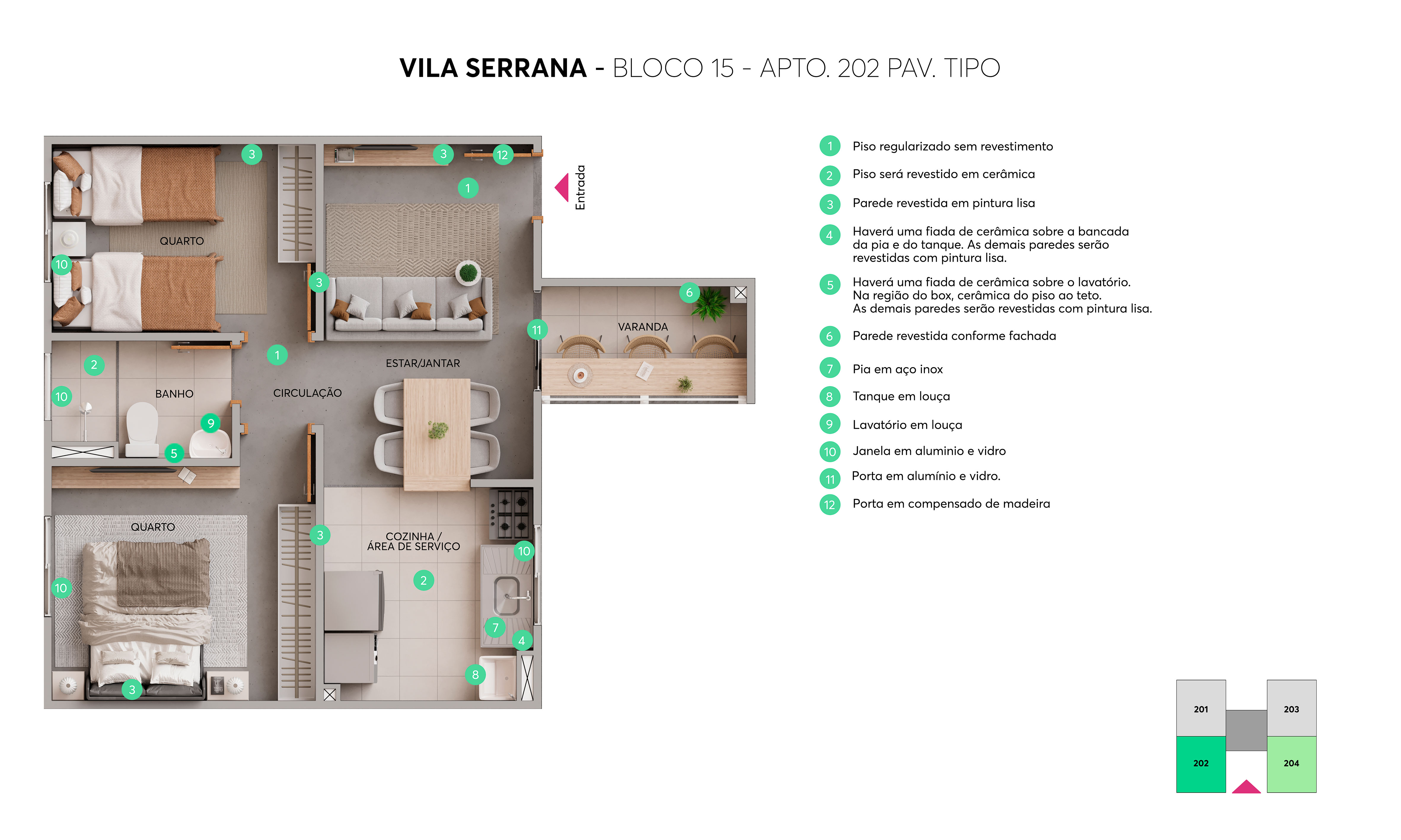 Planta Vila Serrana MRV Serra