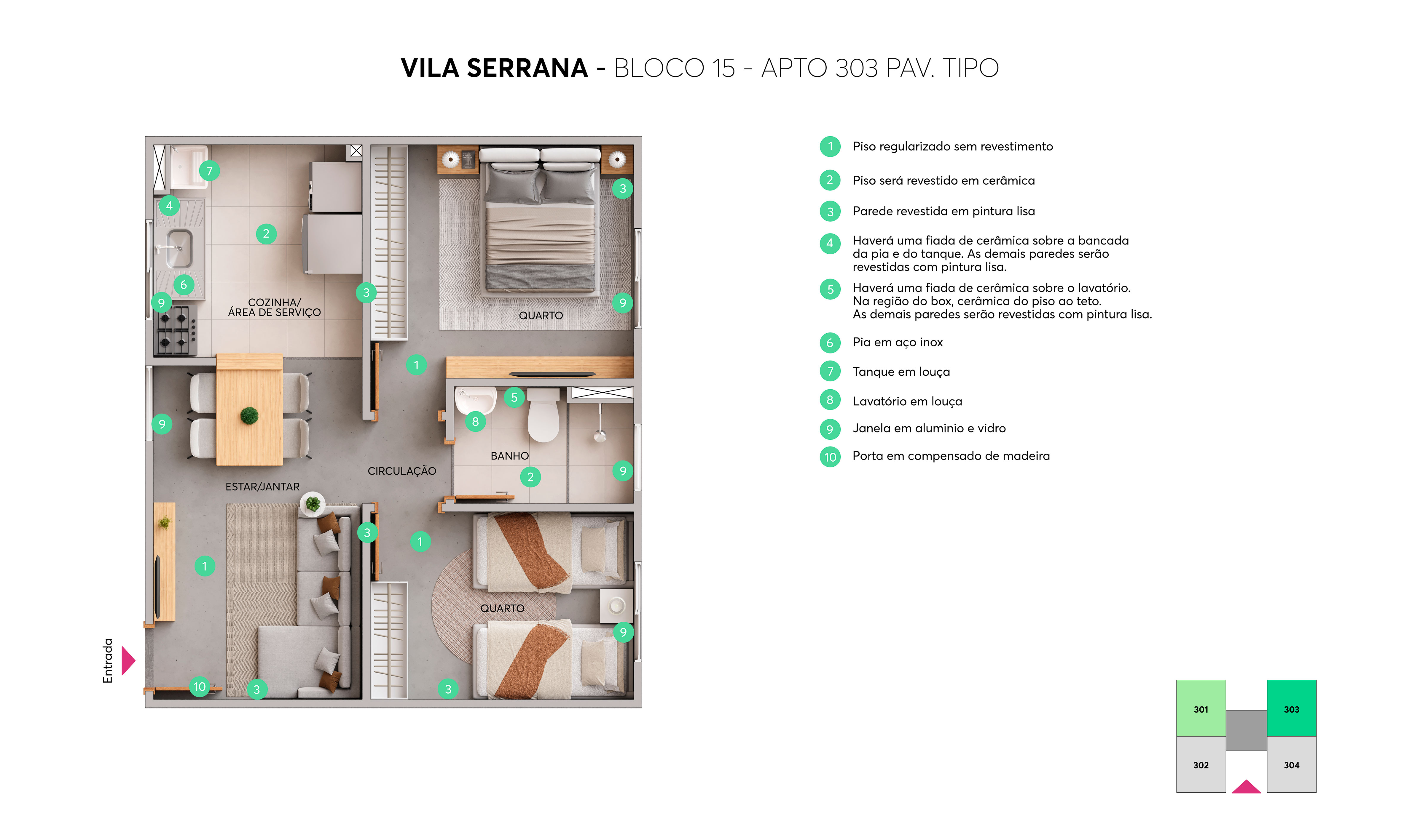Planta Vila Serrana MRV Serra