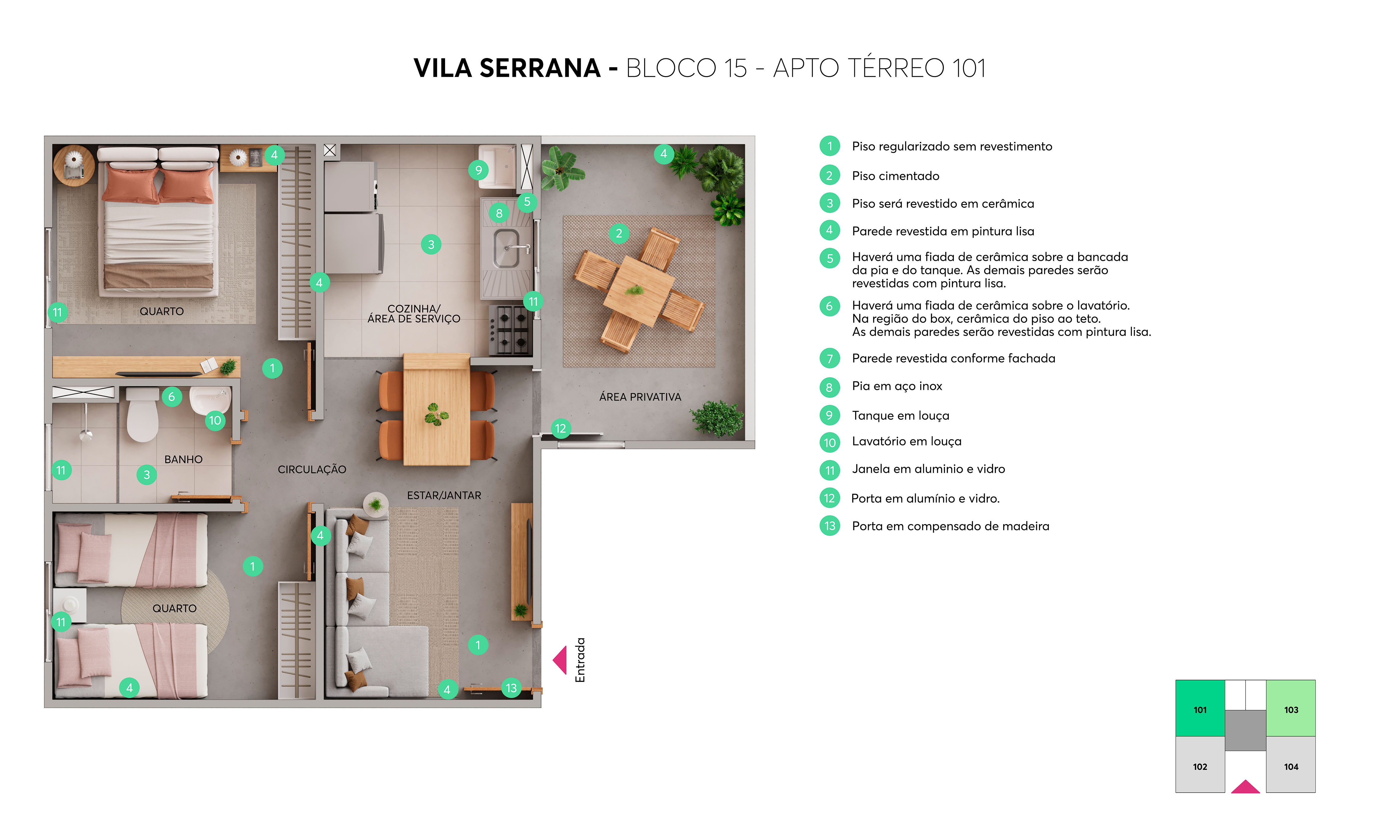 Planta Vila Serrana MRV Serra