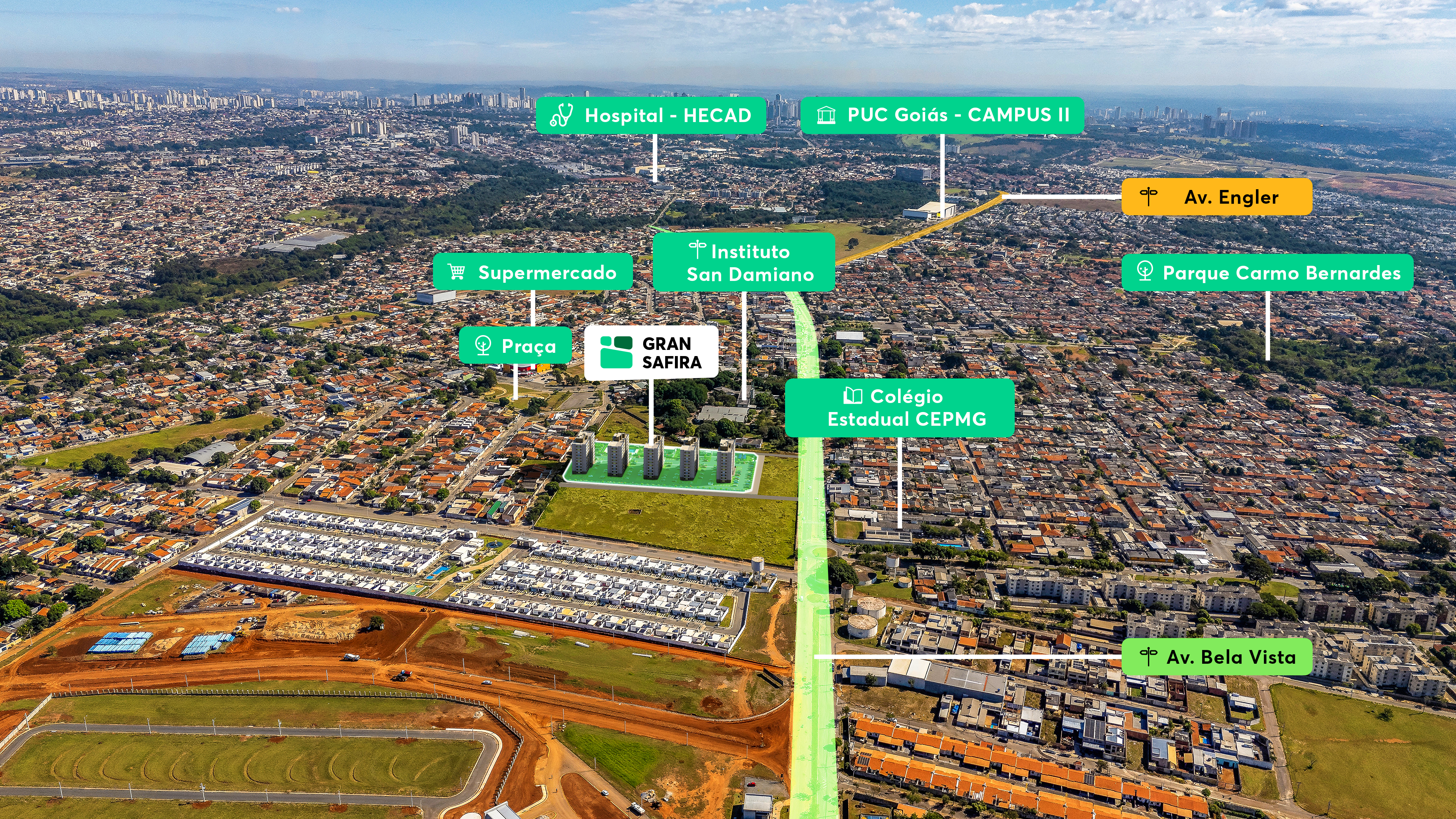 Imagem Aérea Gran Safira MRV Aparecida de Goiânia