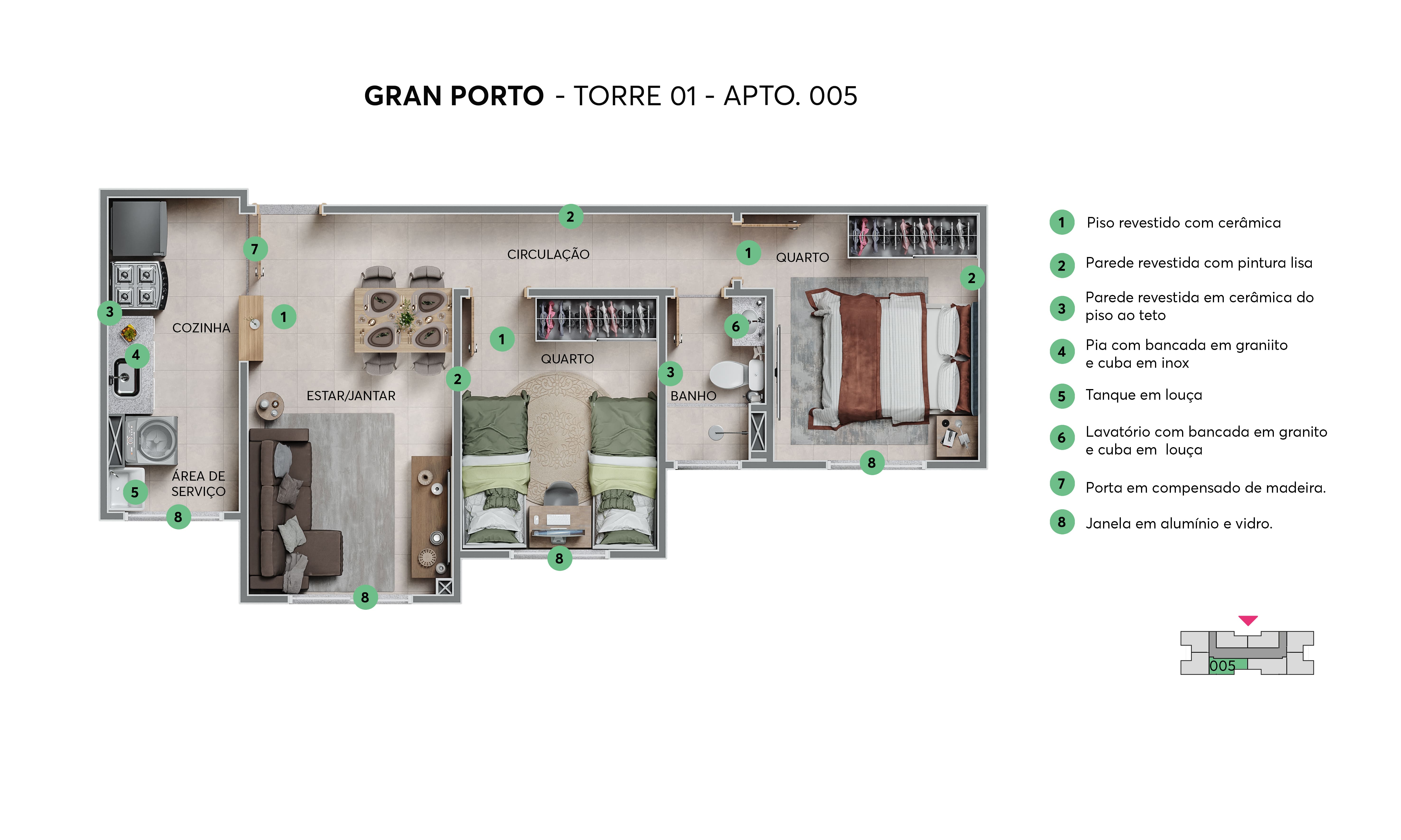 Planta Gran Porto MRV Goiânia