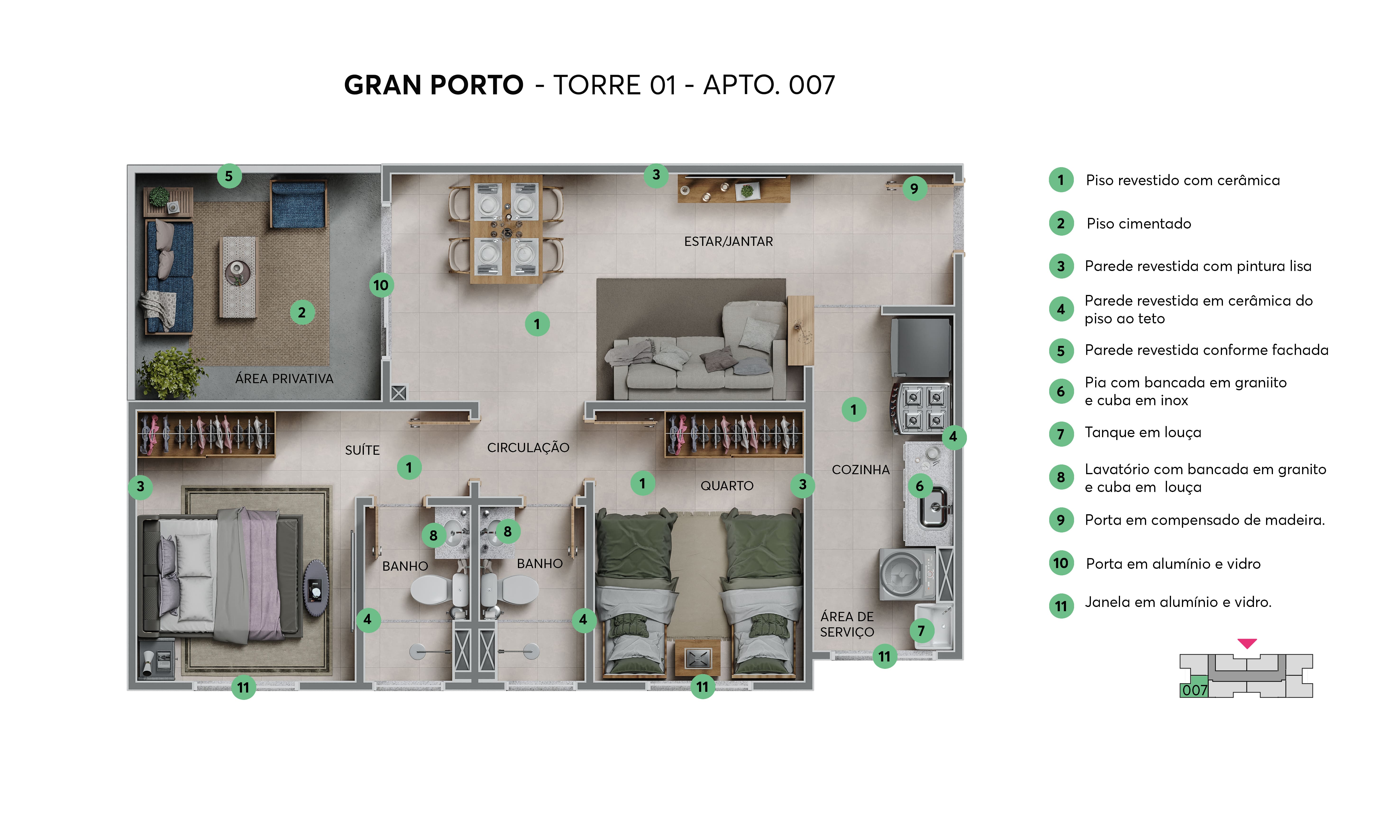 Planta Gran Porto MRV Goiânia