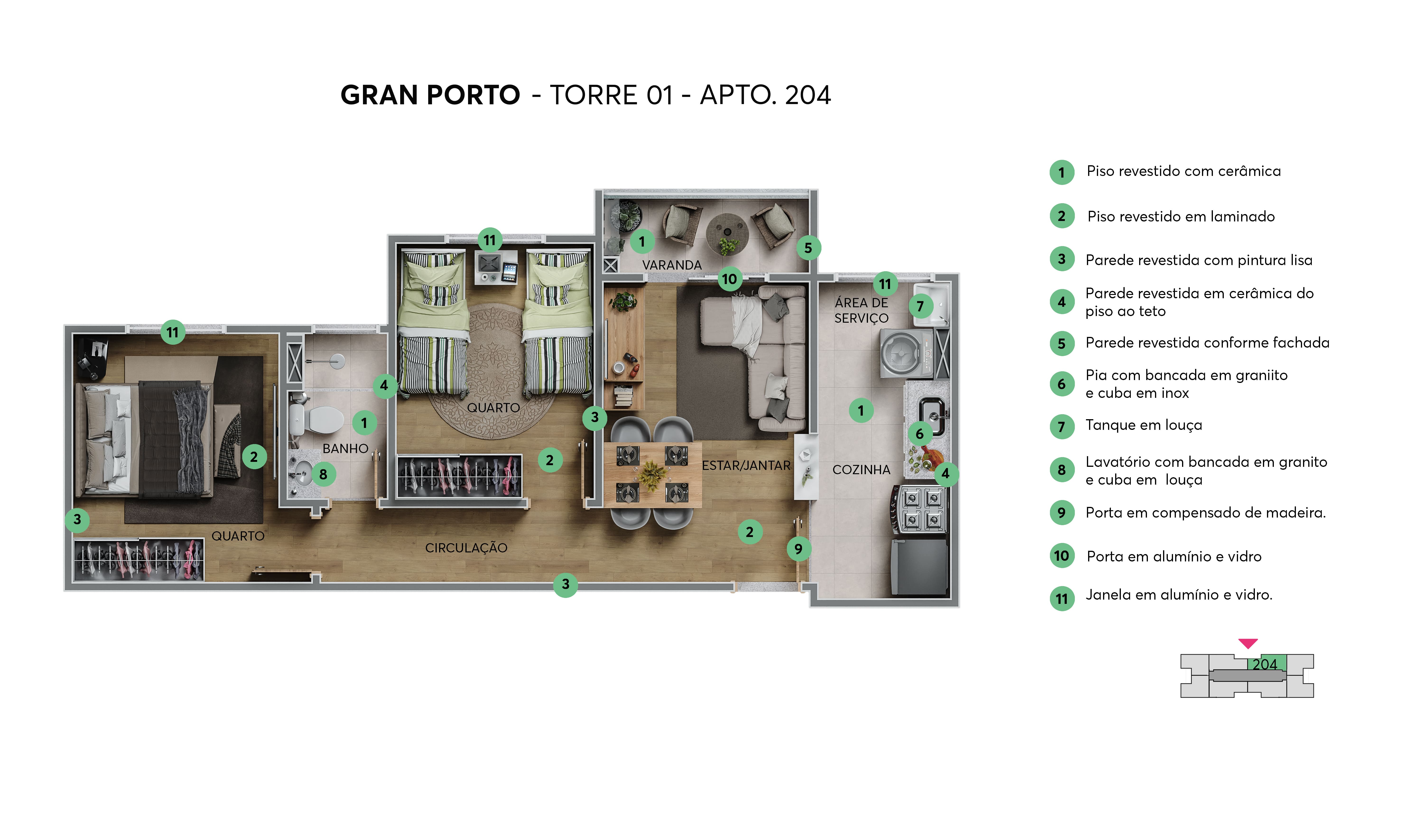 Planta Gran Porto MRV Goiânia