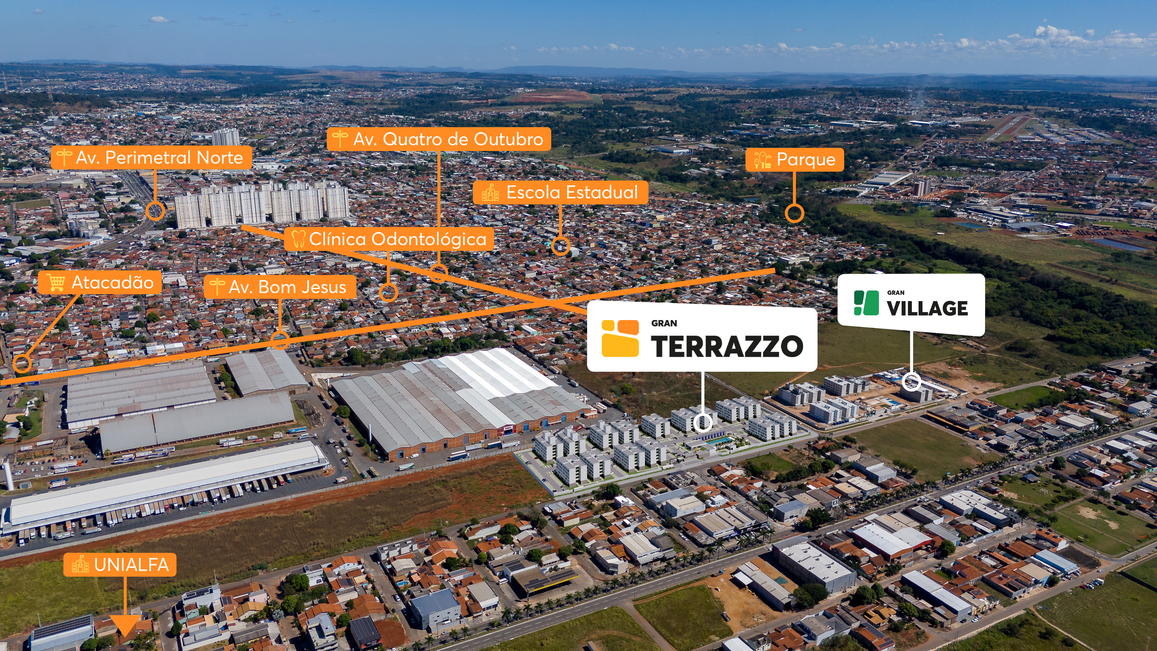 Imagem Aérea Gran Terrazzo MRV Goiânia