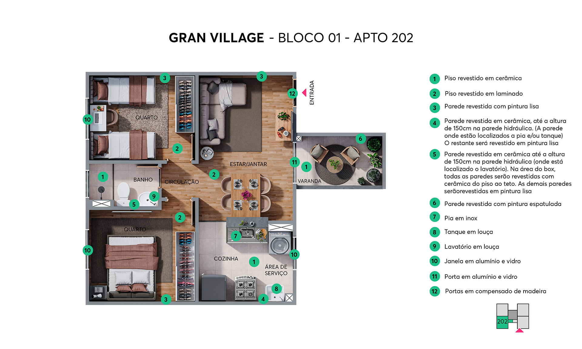 Planta Gran Village MRV Goiânia