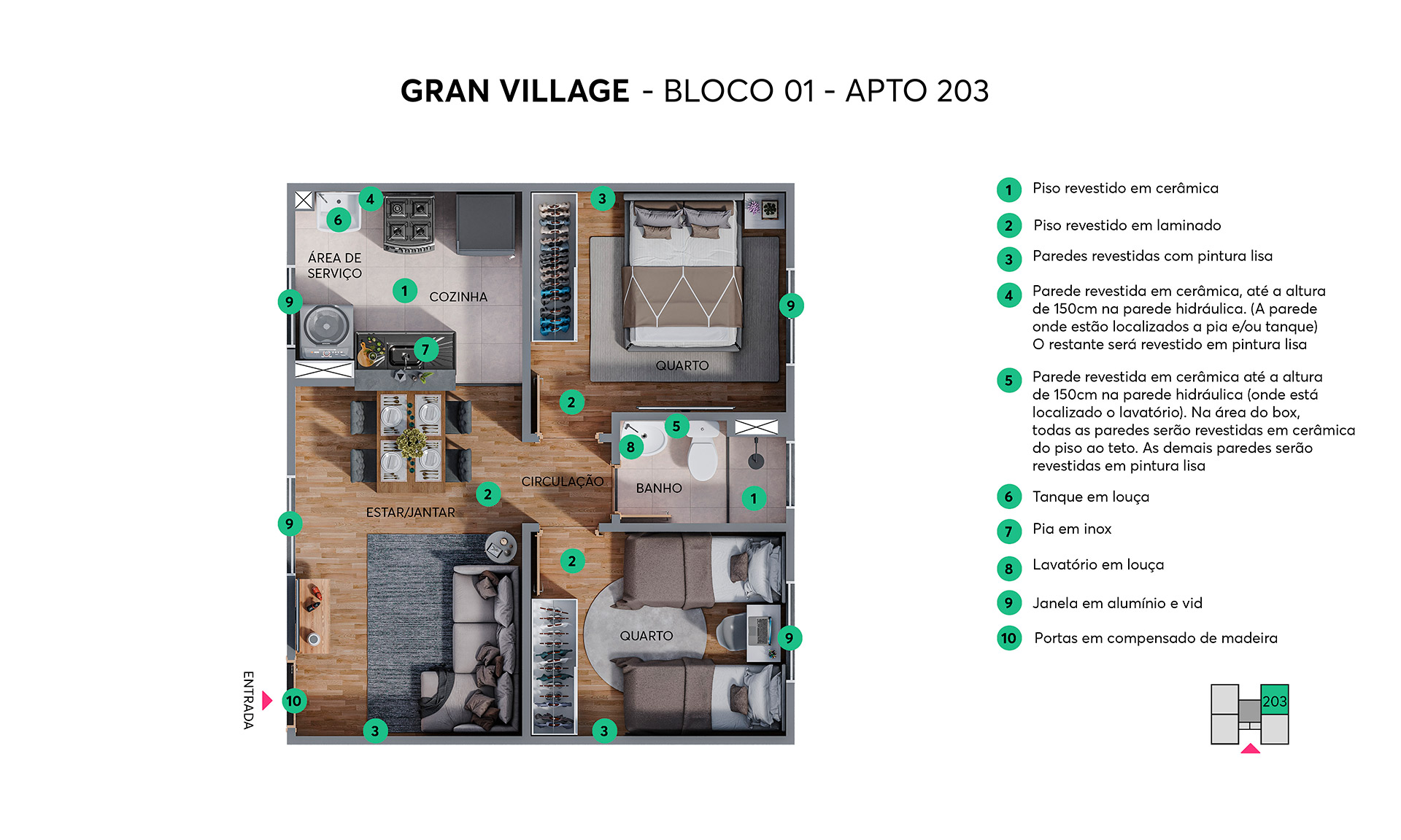 Planta Gran Village MRV Goiânia