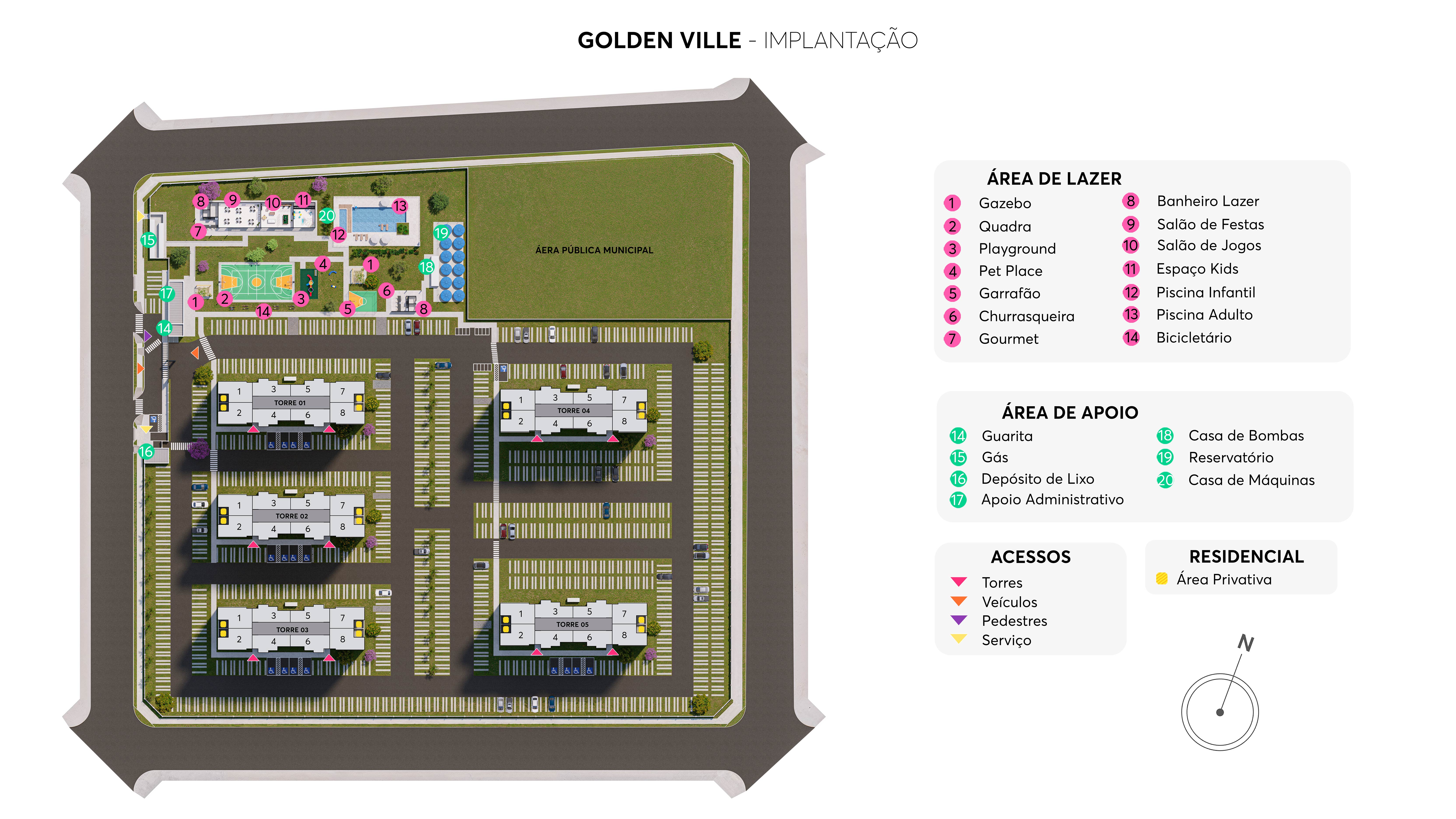 Implantação Residencial Golden Ville MRV Goiânia