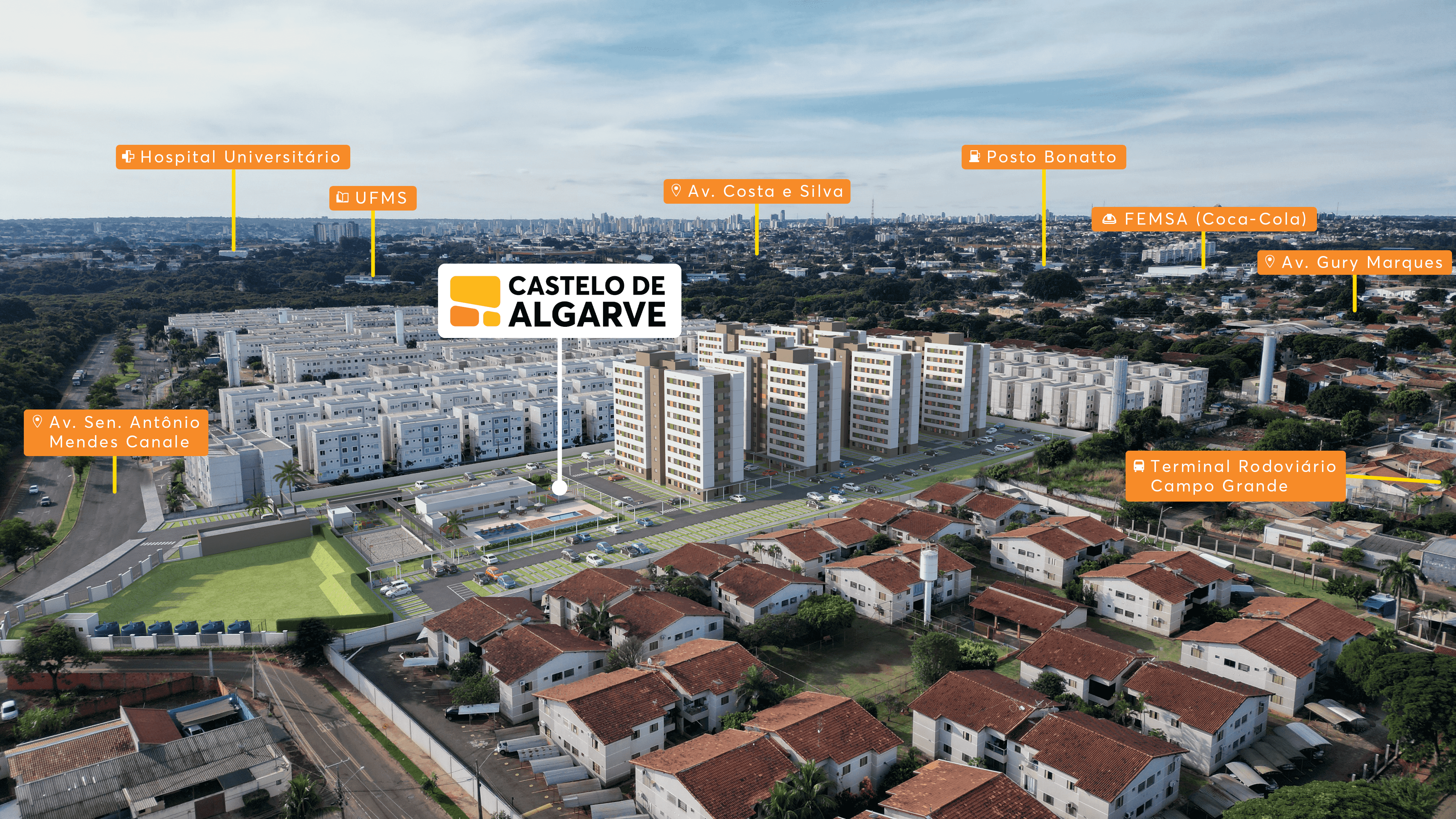 Imagem aérea Castelo de Algarve MRV Campo Grande